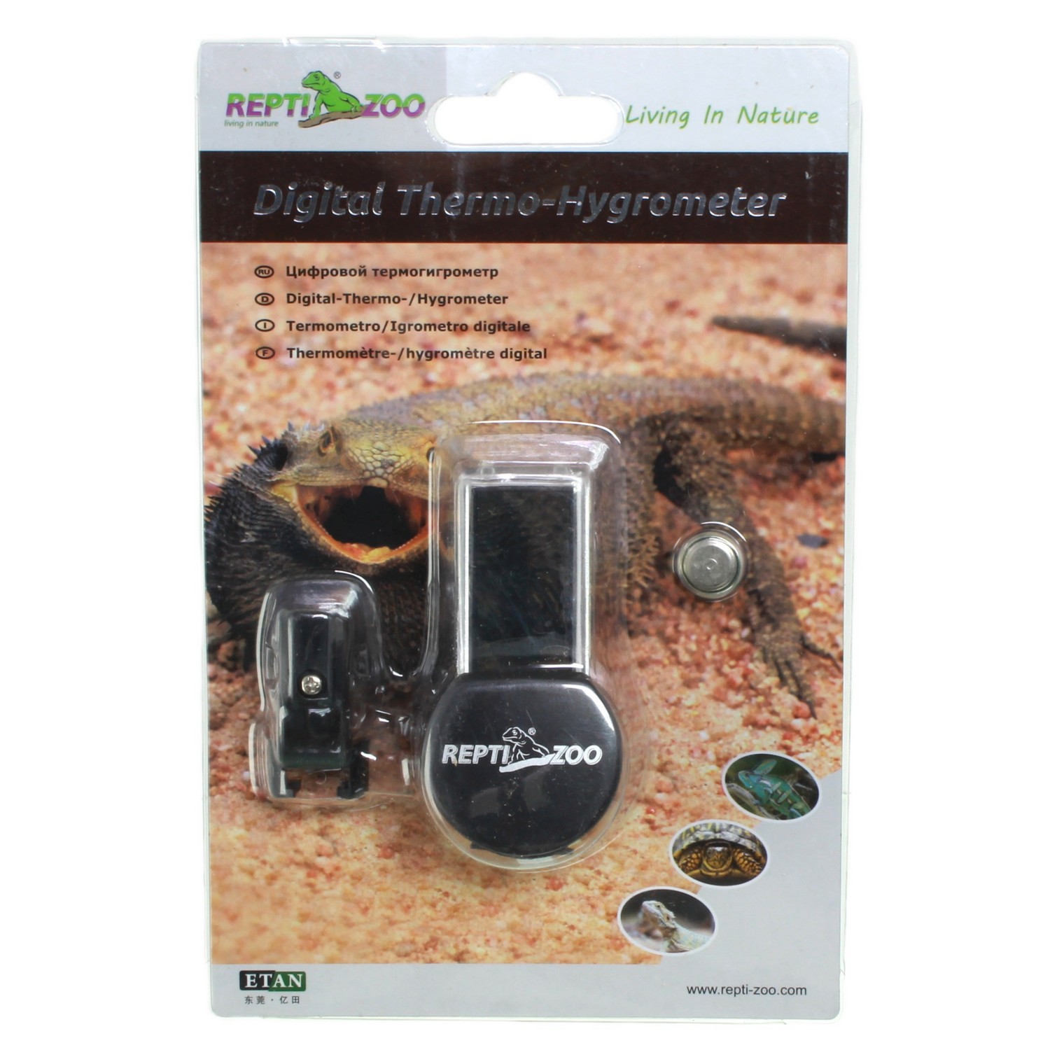 Цифровий гігрометр-термометр Repti-Zoo SH125B LCD з водозахистом IPX4