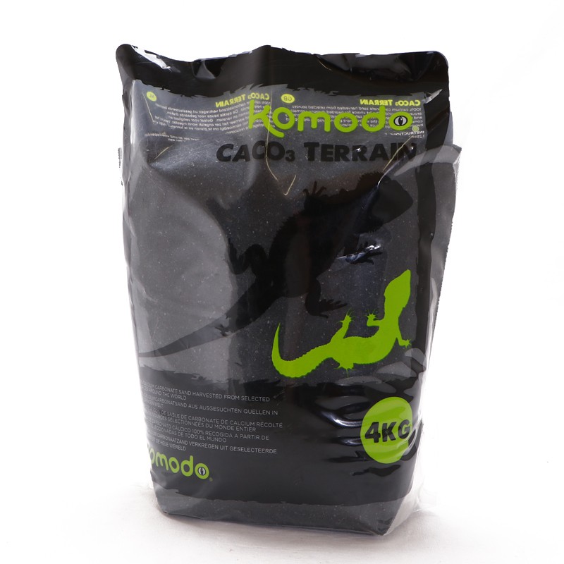 Харчовий пісок з кальцієм для рептилій Komodo CaCo3 Sand Black 4 кг (U46080)