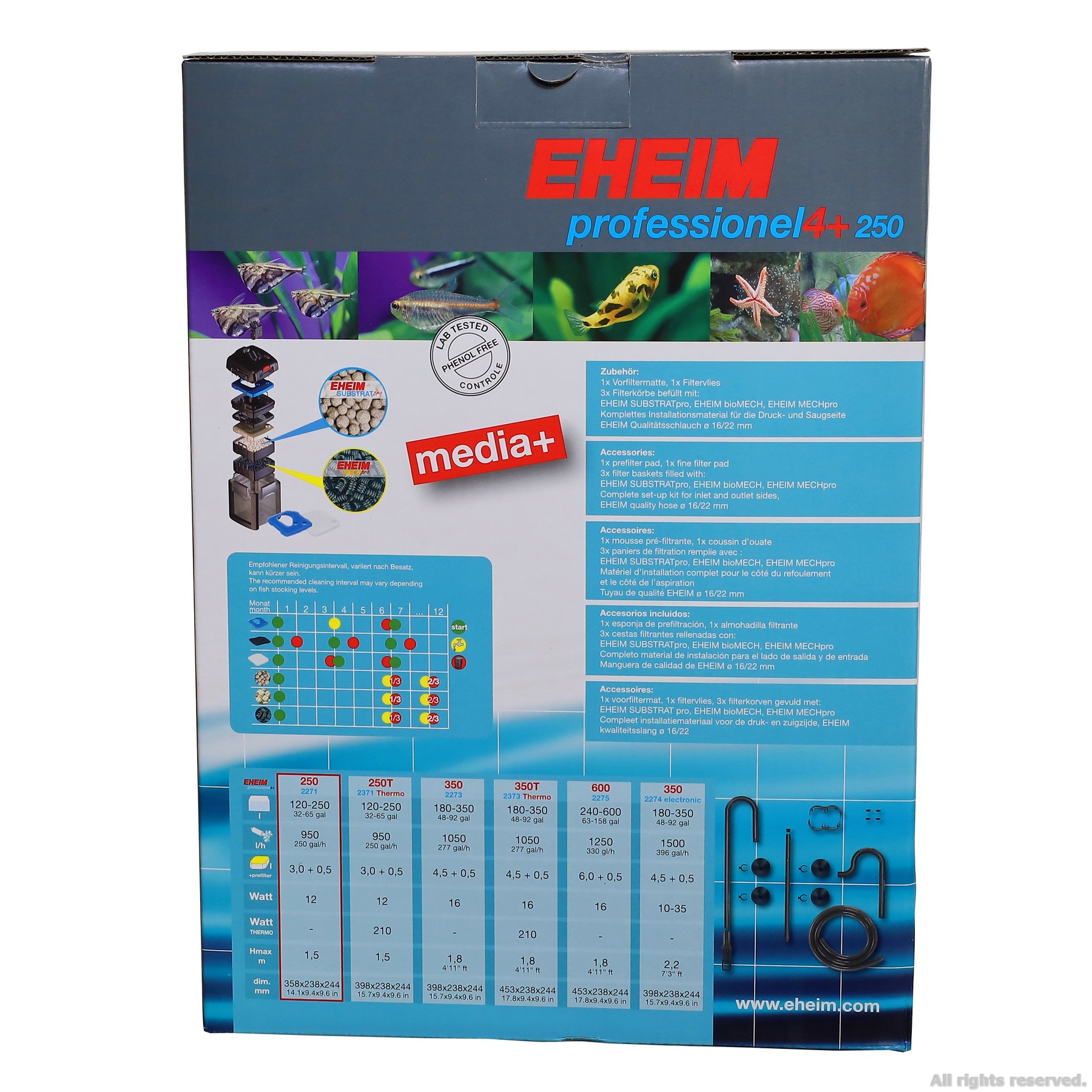 Зовнішній фільтр Eheim professionel 4+ 250 (2271020)
