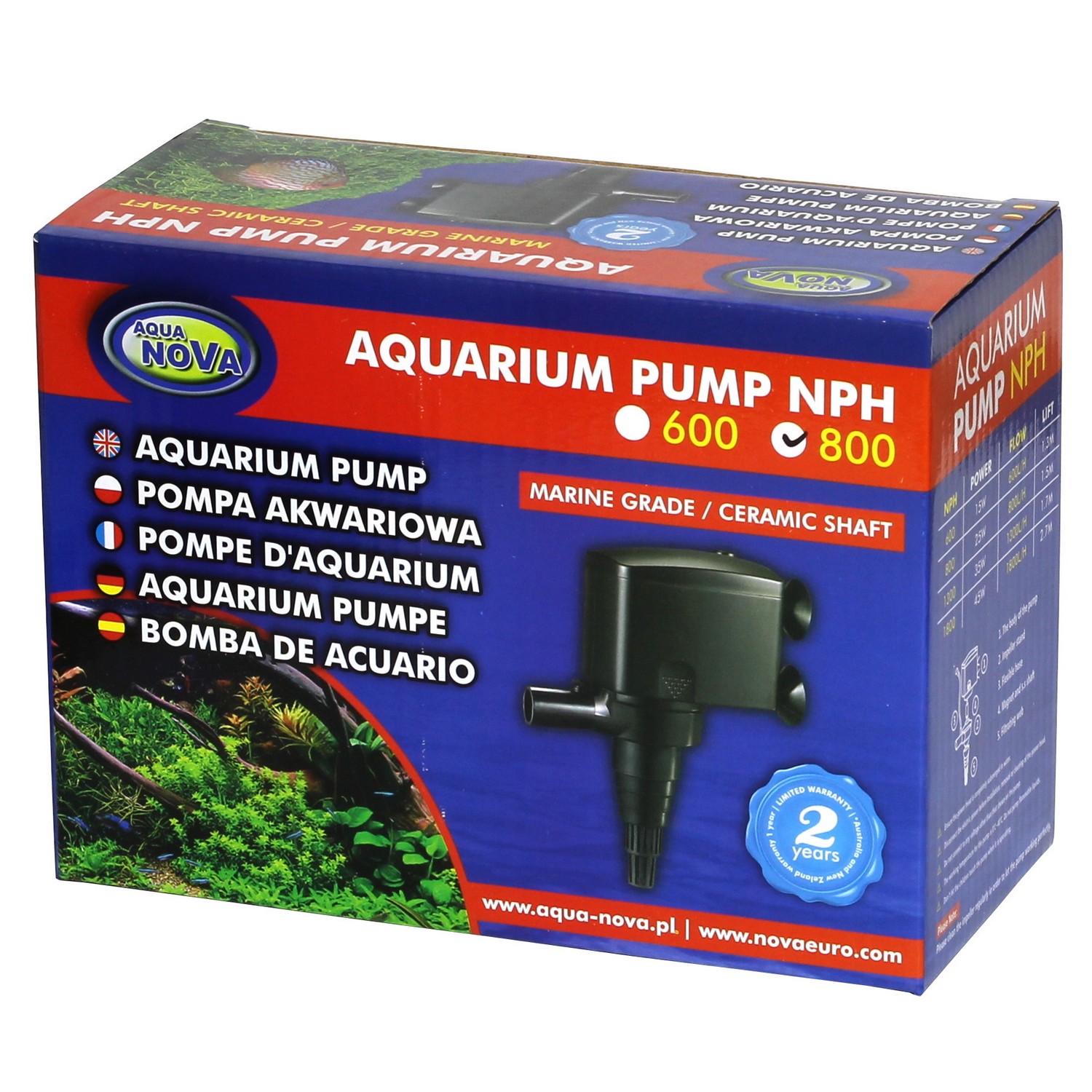 Помпа Aqua Nova NPH-800 800л/год (NPH 800)