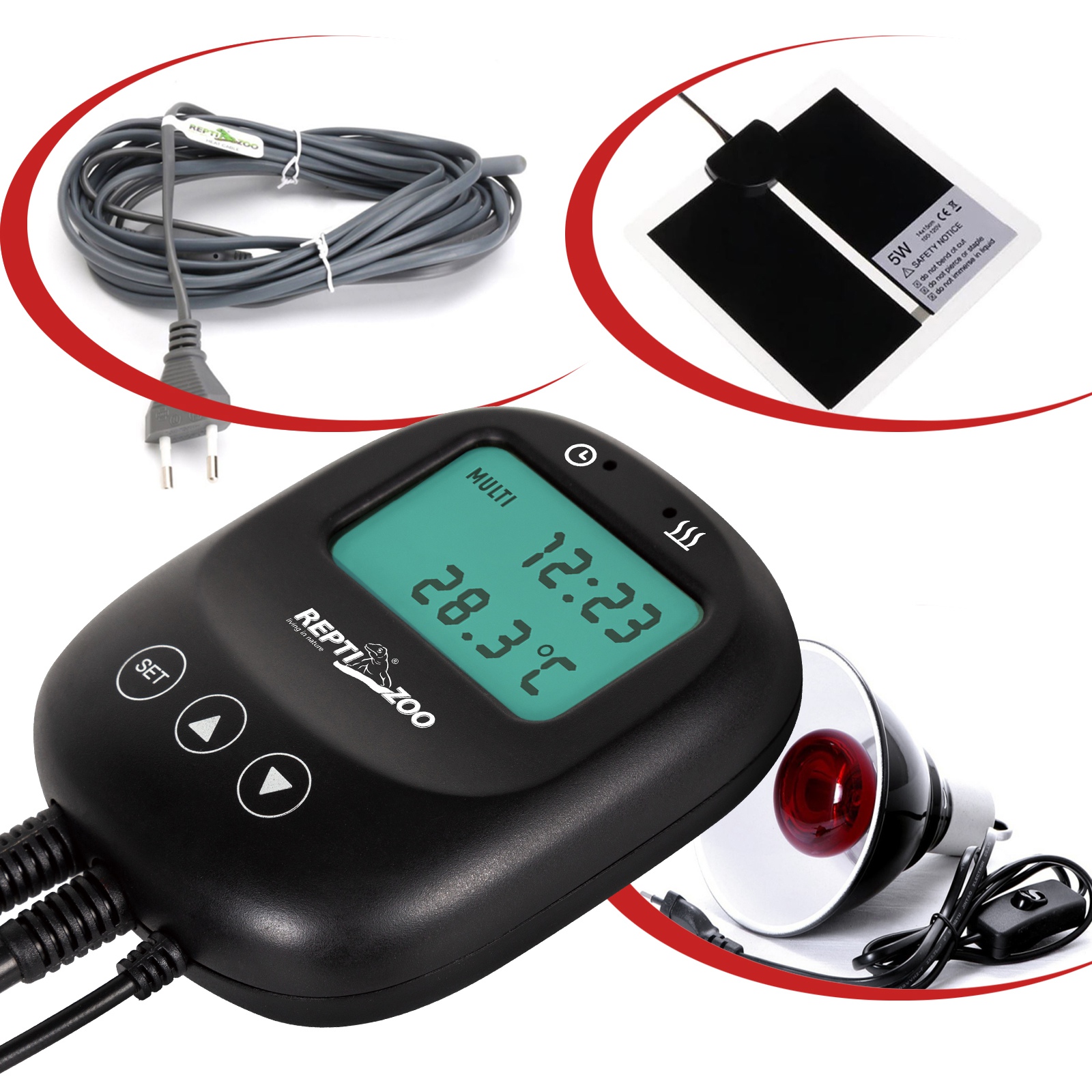 Цифровий термостат з таймером Repti-Zoo Digital Thermostat & Timer (THC20) для тераріумів і акваріумів