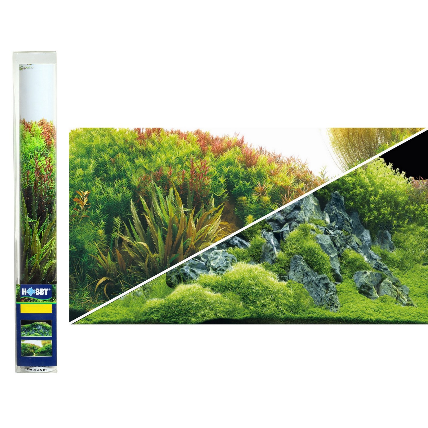 Задній фон Hobby Planted River/Green Rocks 60x30см (31043)