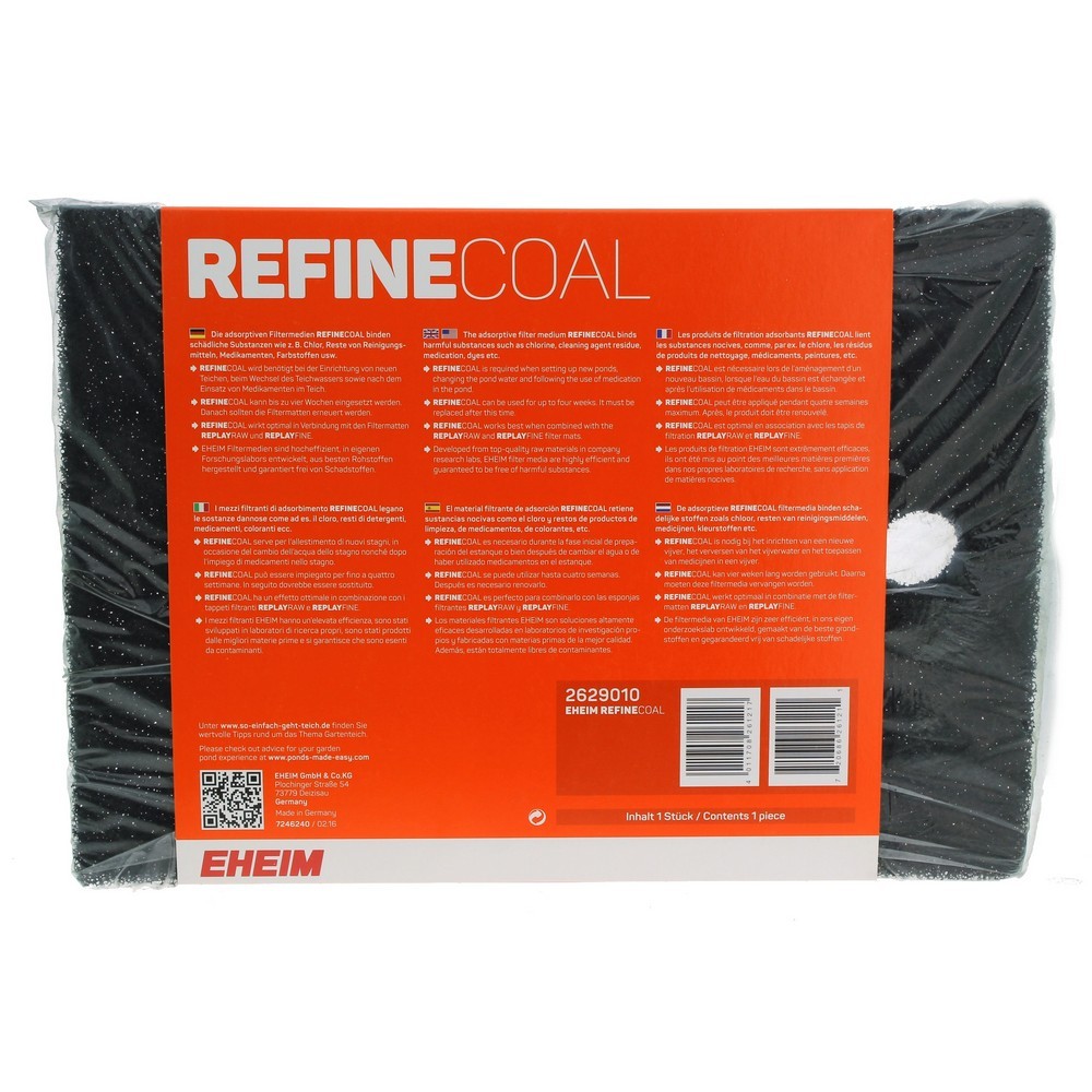 Губчастий фільтр з активованим вугіллям Eheim REFINECOAL для LOOP 5000/7000 (2629010)