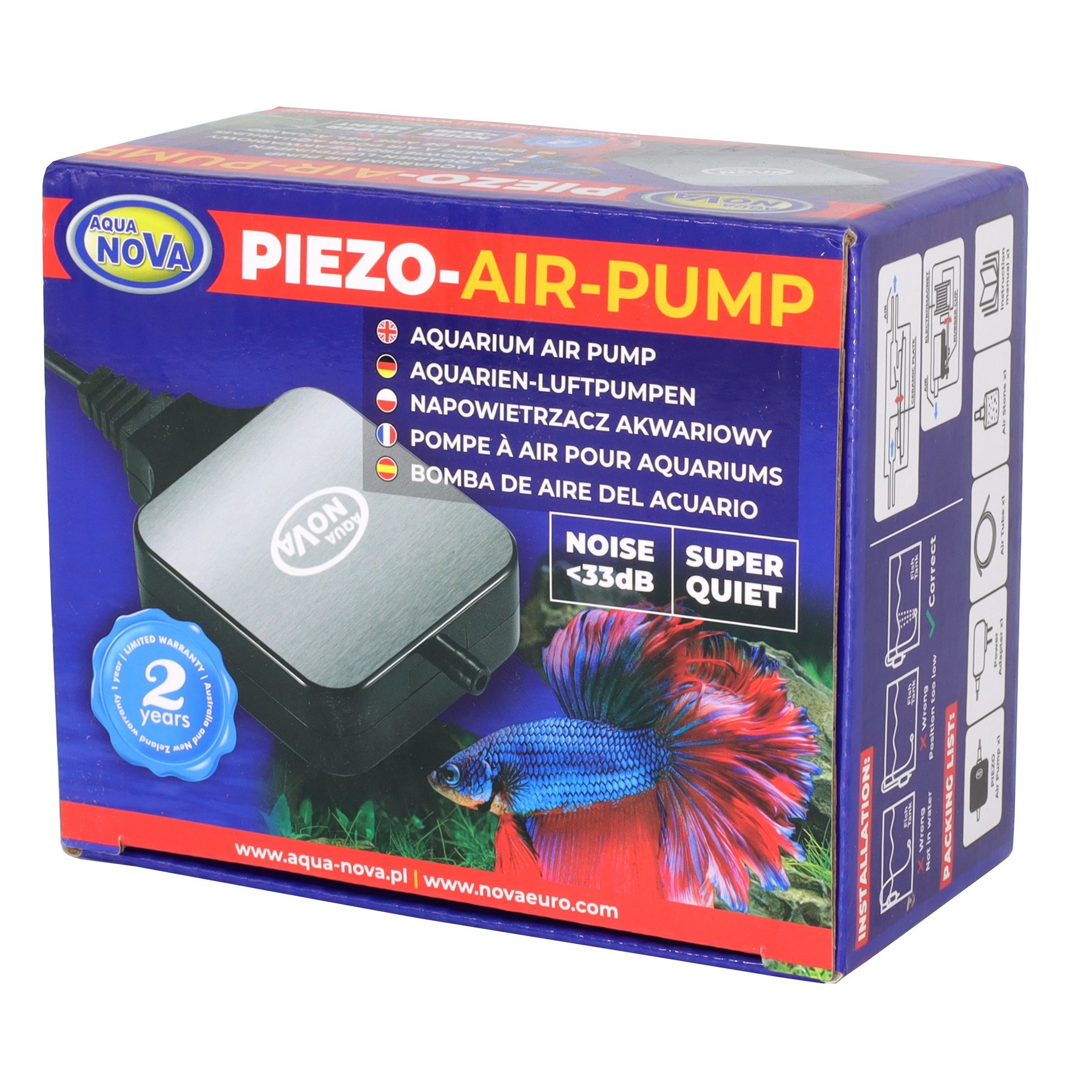 Компресор супертихий Aqua Nova NA-PIEZO-AIR-18 18 л/г