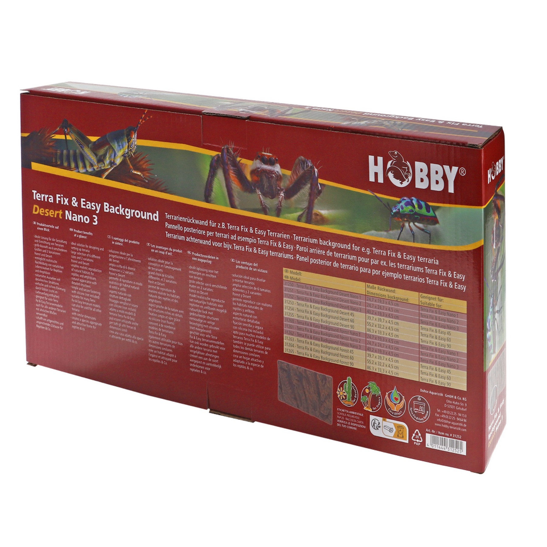 Фон для тераріуму 3D Hobby Terra Fix & Easy Background Dessert Nano 3 40,2x19,3x4,5см (31252)