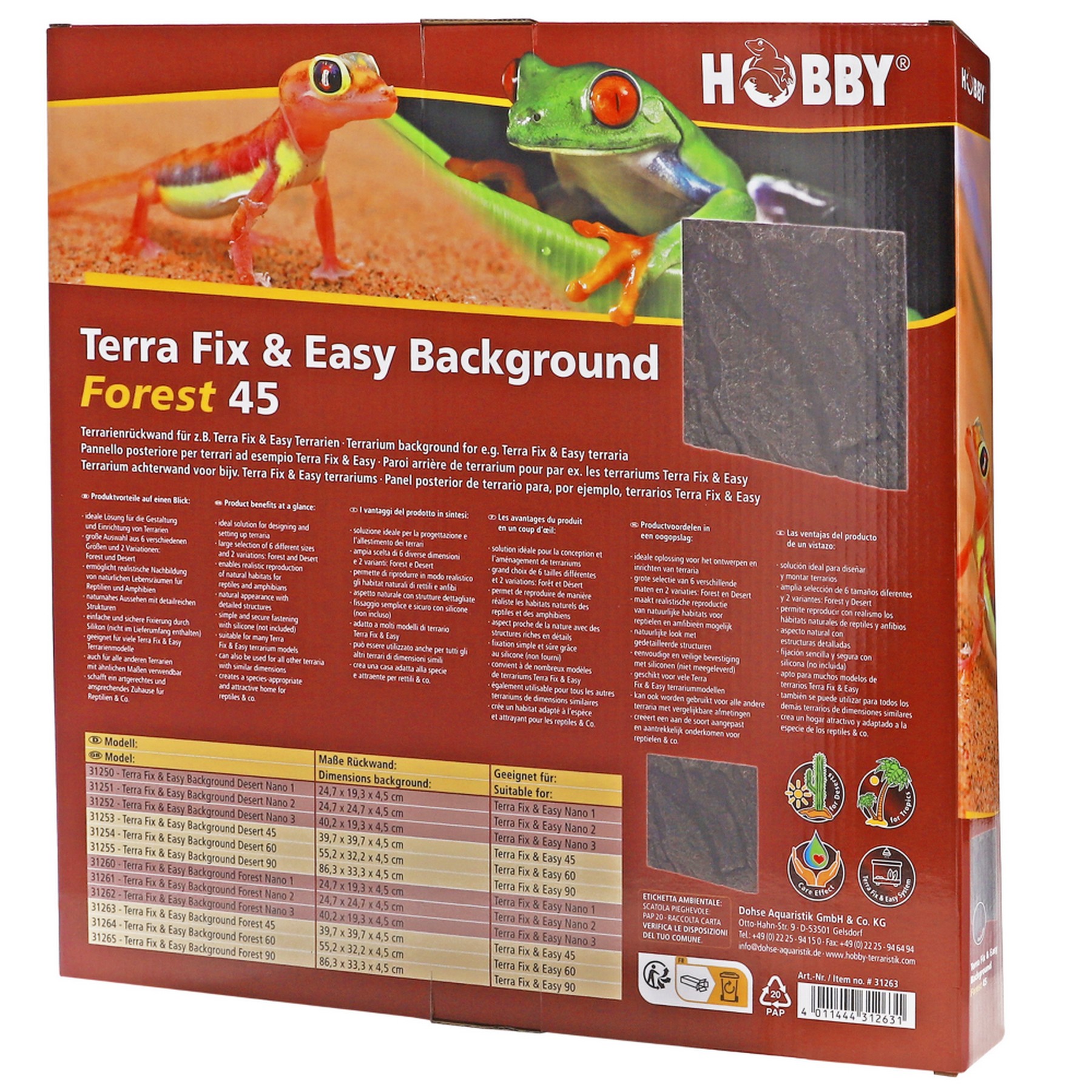 Фон для тераріуму 3D Hobby Terra Fix & Easy Background Forest 45 39,7x39,7x4,5см (31263)