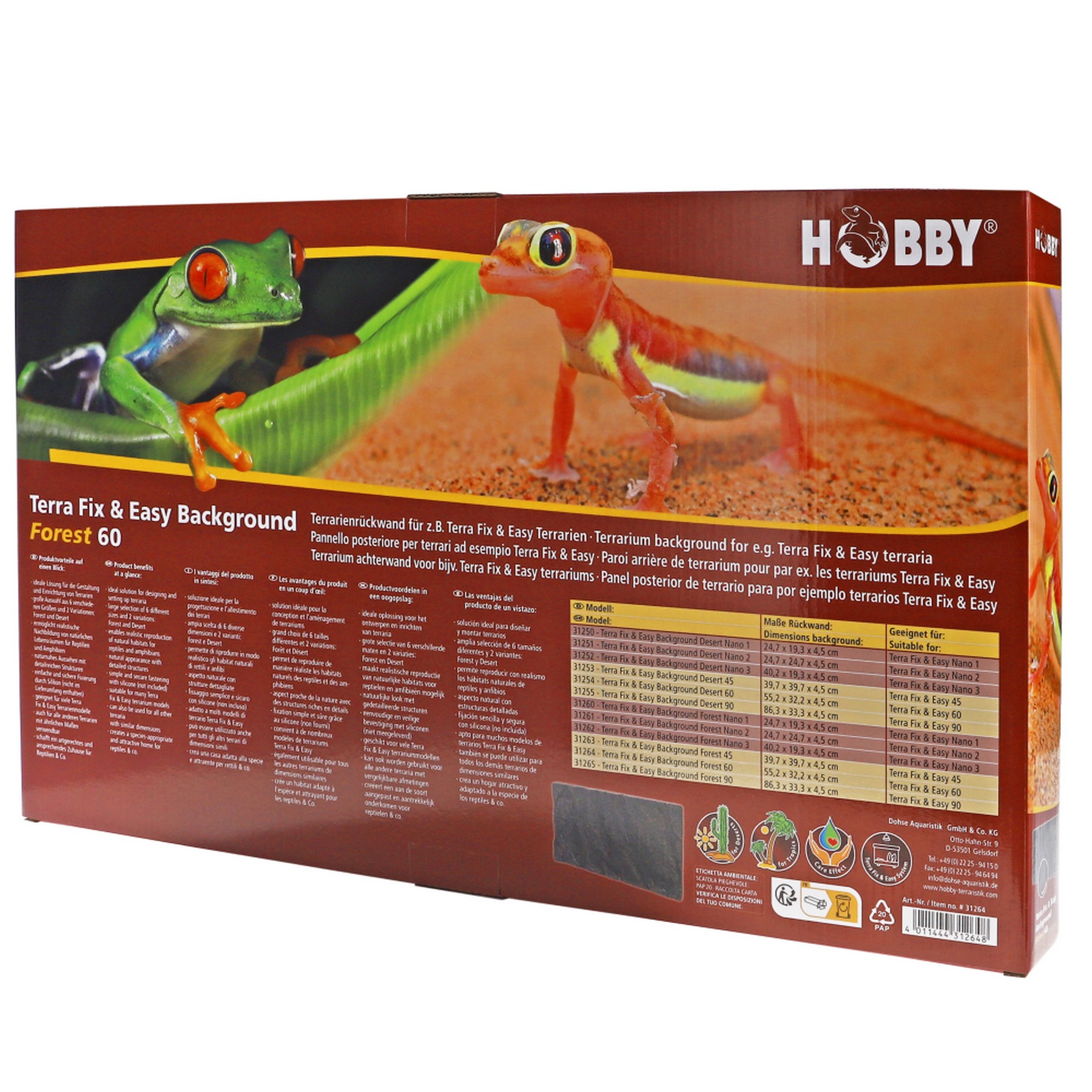 Фон для тераріуму 3D Hobby Terra Fix & Easy Background Forest 60 55,2x32,2x4,5см (31264)