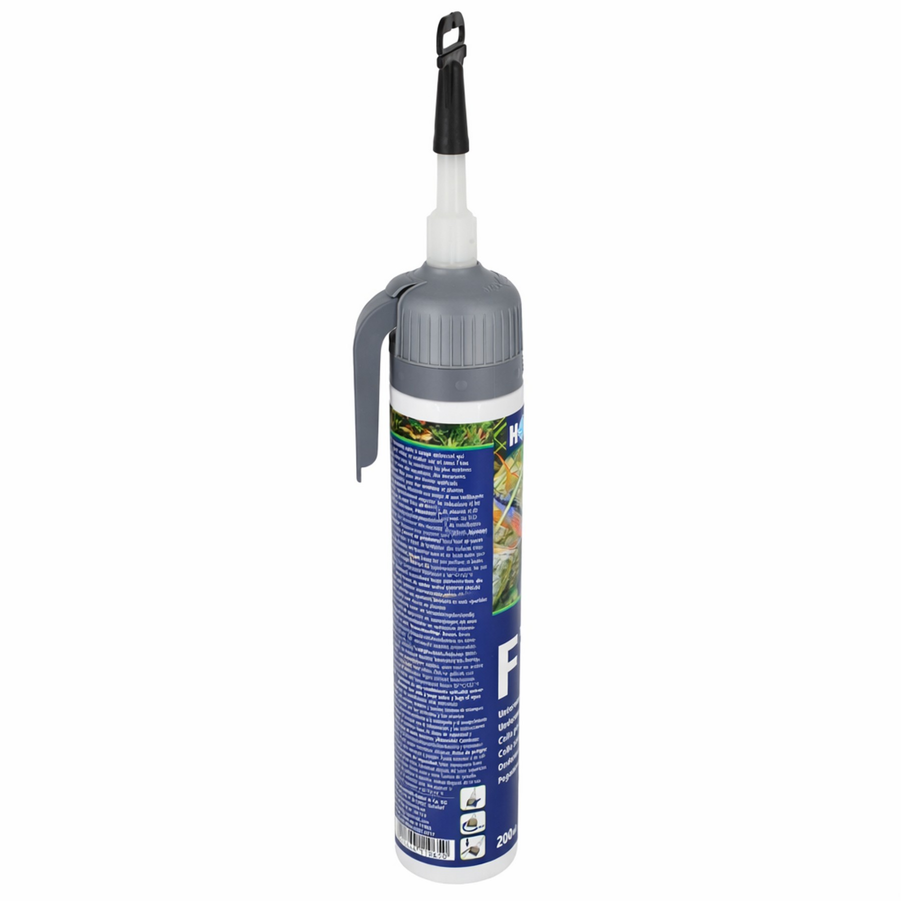 Клей, герметик акваріумний чорний Hobby Fix Underwater Adhesive black 200 мл (11965)