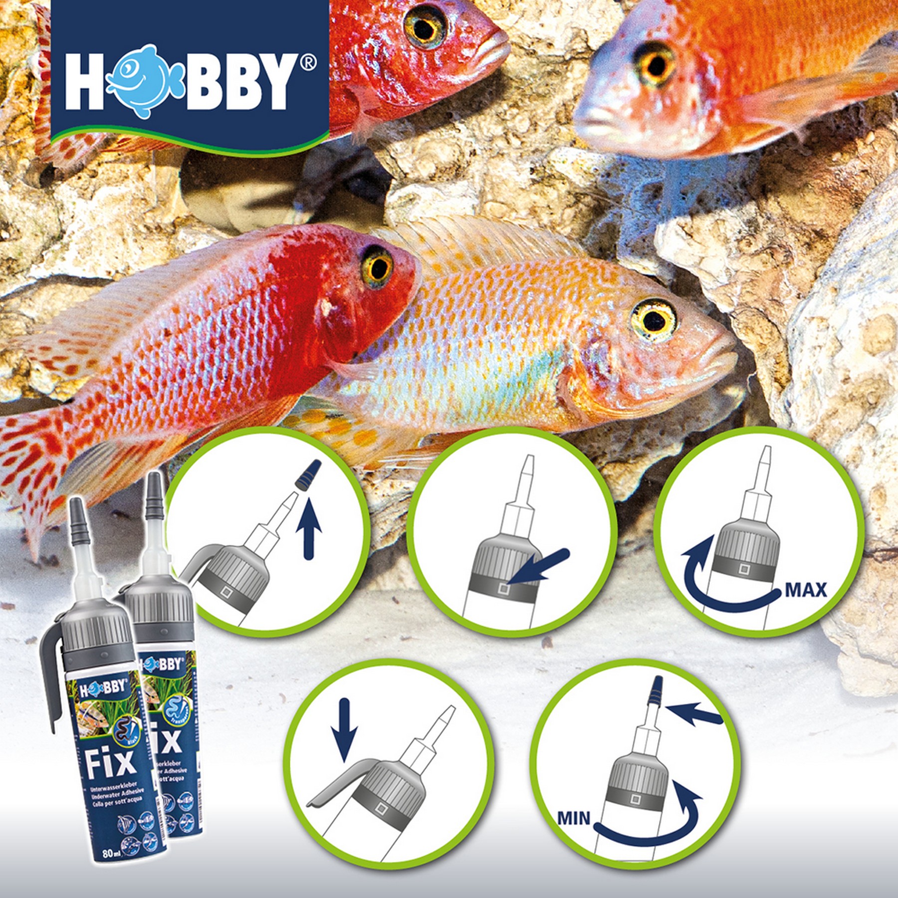 Клей-герметик прозорий Hobby Fix Underwater Adhesive 75 мл (11968) для акваріумів і тераріумів
