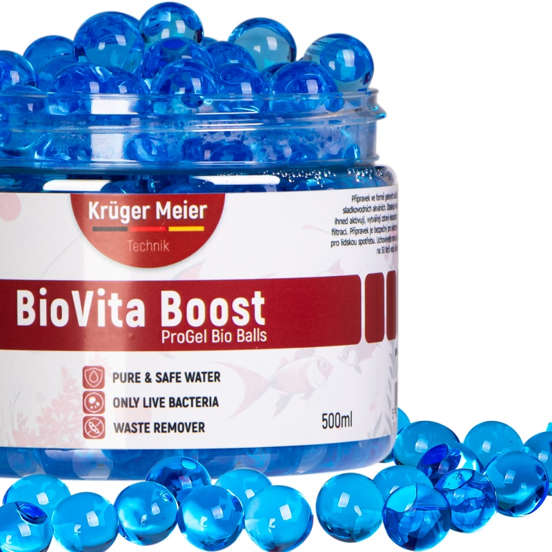 Бактерії в гельових кульках для акваріуму Kruger Meier BioVita Boost 500мл.