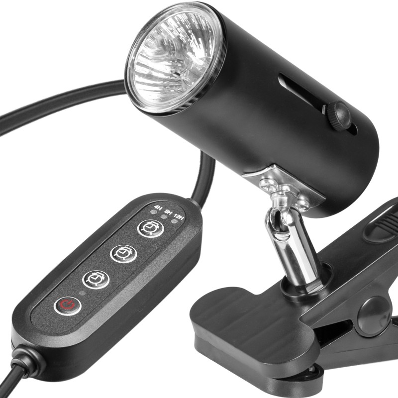 Світильник з затискної ручкою і таймером Terrario ReptiSun Time Control 200W