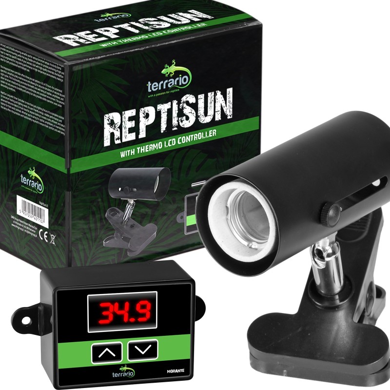 Світильник з затискної ручкою і термостатом ReptiSun Temperature Control 200W
