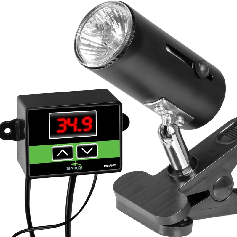 Світильник з затискної ручкою і термостатом ReptiSun Temperature Control 200W