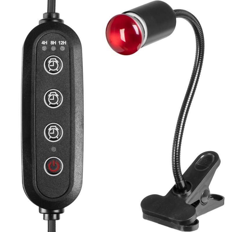 Світильник довгий з затискної ручкою і таймером Terrario Long ReptiSun Time Control 200W