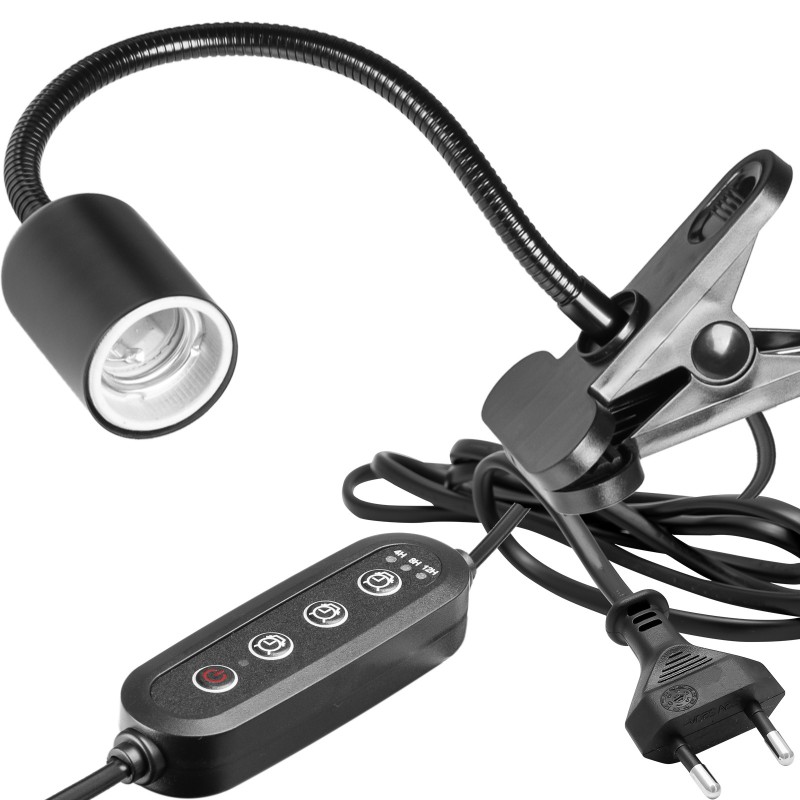 Світильник довгий з затискної ручкою і таймером Terrario Long ReptiSun Time Control 200W