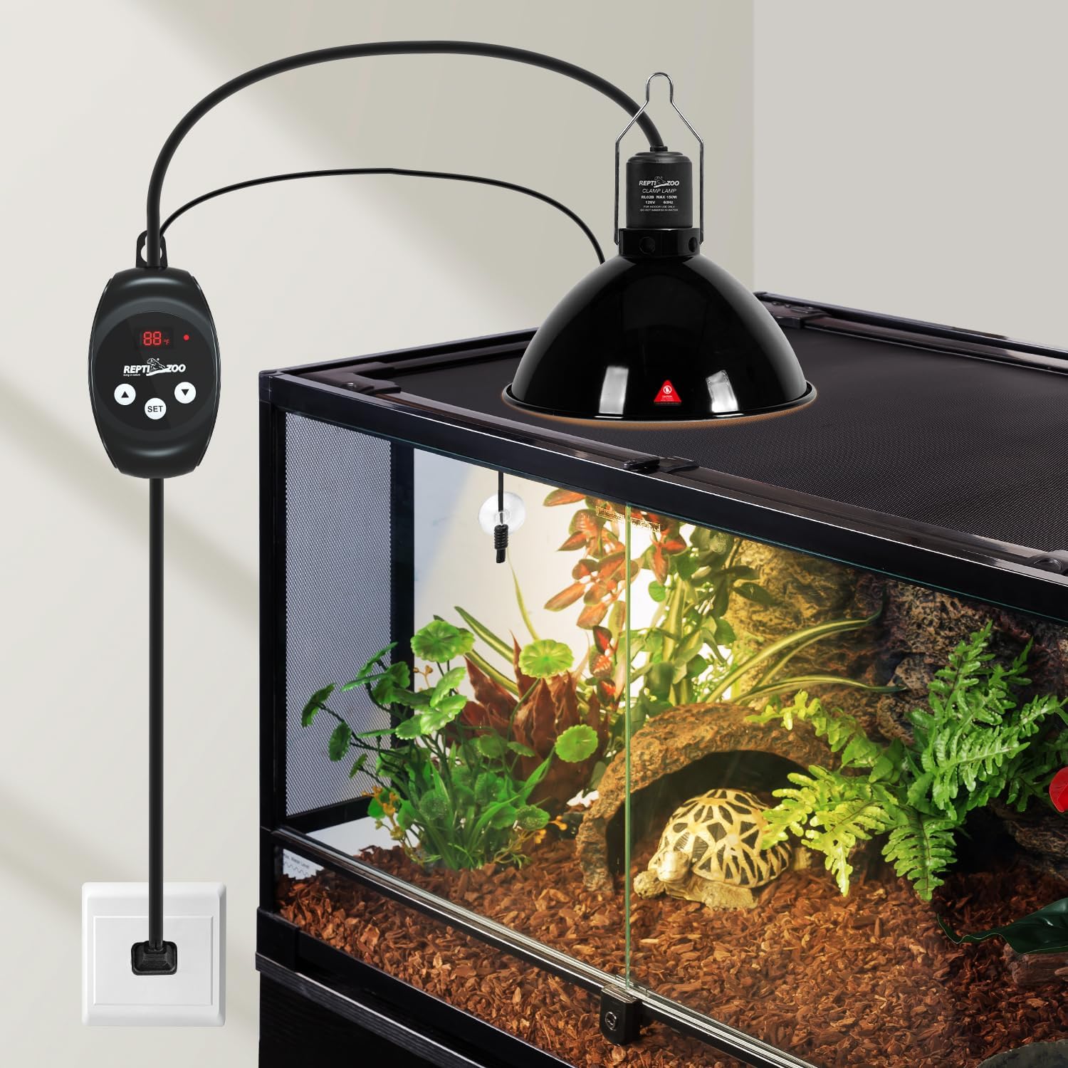 Світильник глибокий рефлекторний з термостатом Repti-Zoo 150W (RL02BTC)