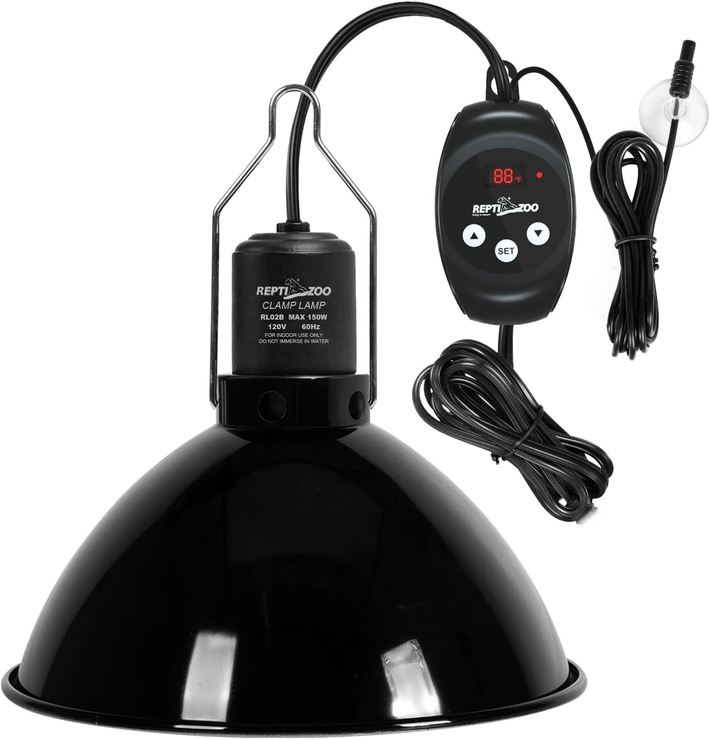 Світильник глибокий рефлекторний з термостатом Repti-Zoo 150W (RL02BTC)