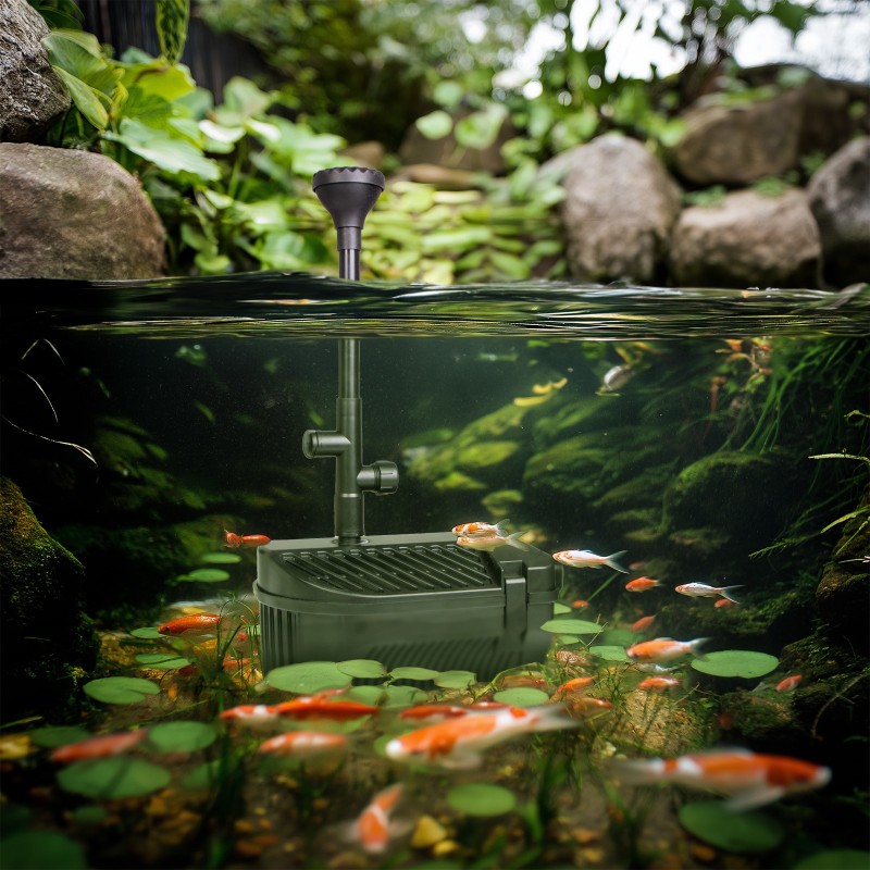Фонтан-фільтр для ставка Kruger Meier FountainPure 2000 - 3 в 1: насос, фільтр, фонтан (1500 л/год)