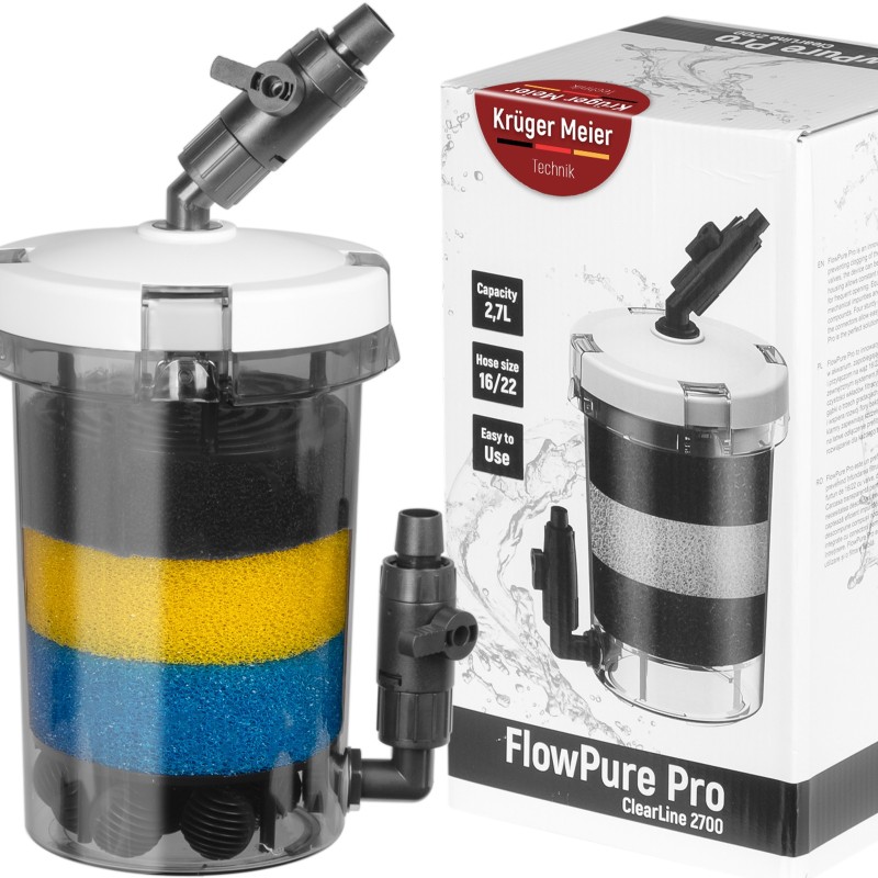 Зовнішній префільтр для акваріума Kruger Meier FlowPure Pro 1600 (16/22 мм) — 1.6 л