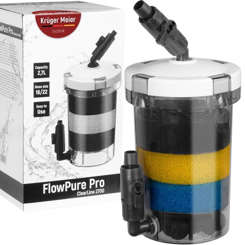 Зовнішній префільтр для акваріума Kruger Meier FlowPure Pro 2700 (16/22 мм) - 2.7 л