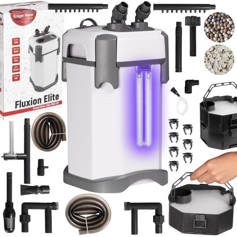 Зовнішній фільтр Kruger Meier Fluxion Elite 1800 UVC PRO для акваріумів 120-350 літрів
