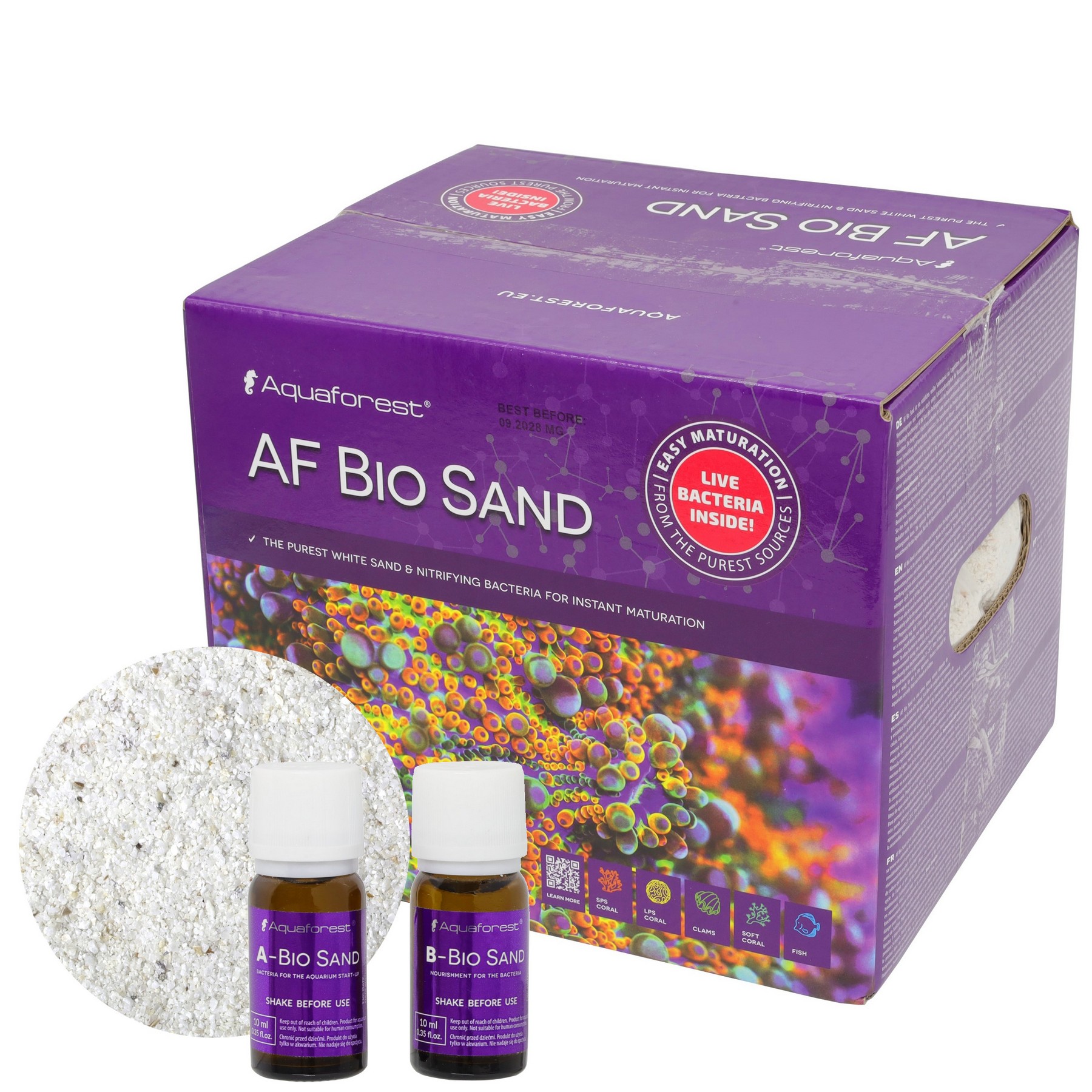 Живий пісок для морського акваріуму Aquaforest AF Bio Sand 10кг 0.5-1.5мм
