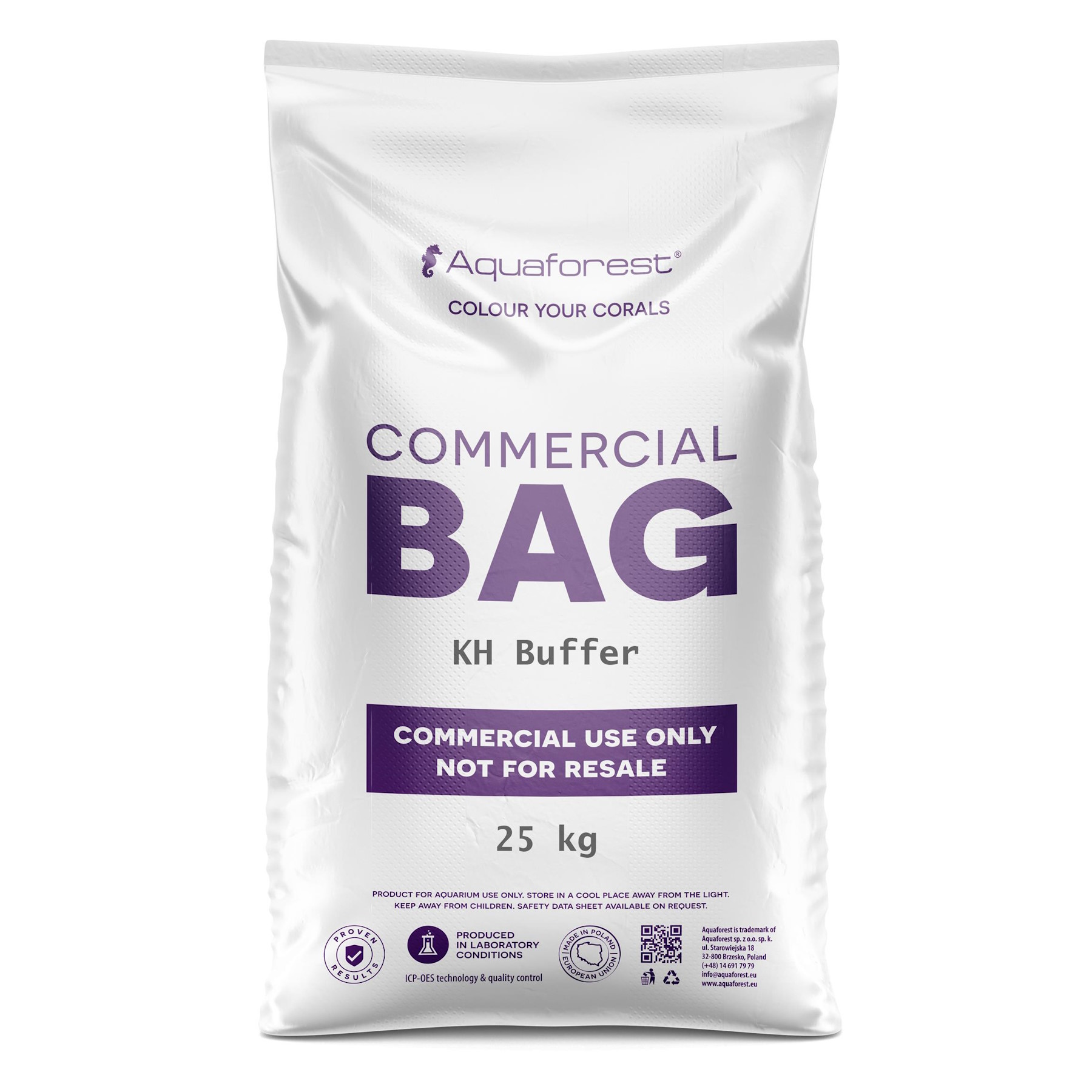 Підтримка карбонатної жорсткості (KH) в морських акваріумах Aquaforest KH Buffer commercial bag 25кг