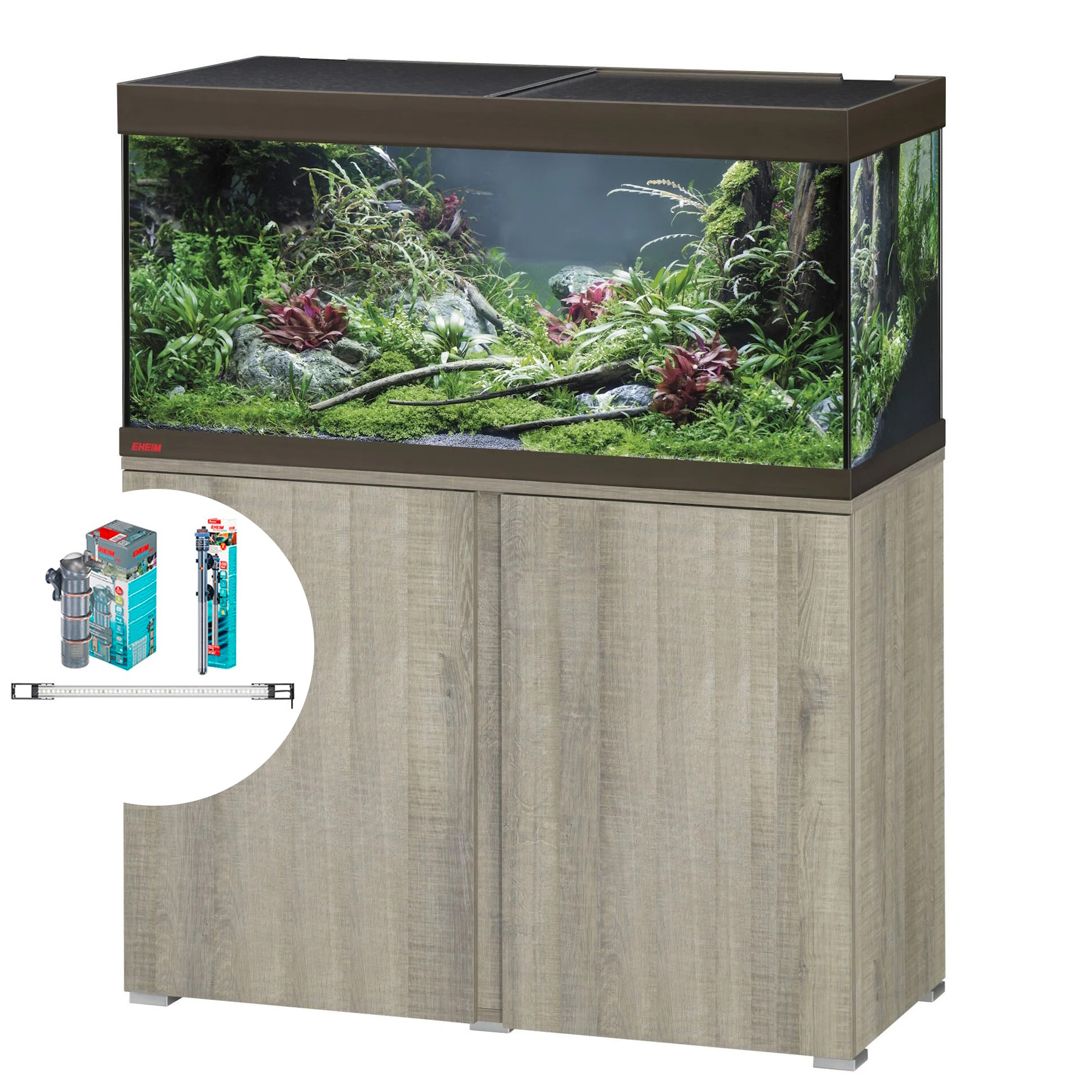Акваріумний комплект Eheim vivaline LED 180 1x13.4W (LED) bronze з тумбою (0613042)
