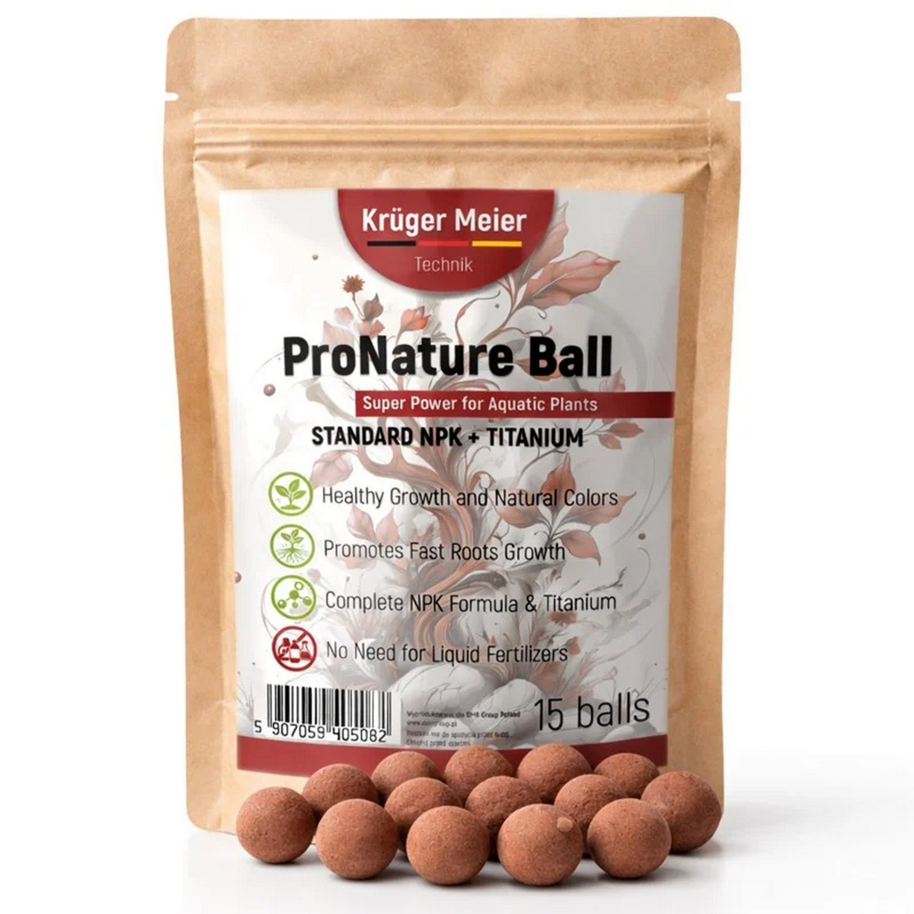 Поживні кульки Kruger Meier ProNature Ball 15 для акваріумних і тераріумних рослин