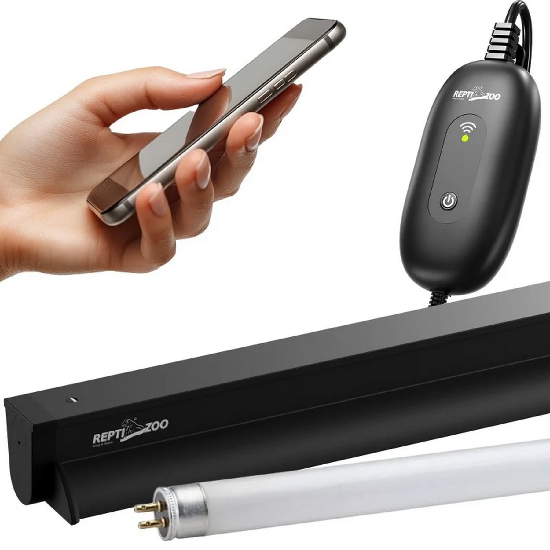 Світильник з лампою T5 Repti-Zoo Lighting Combo Smart KIT 10.0 UVB 8W 31.5 см (ZAT2808ST) для рептилій