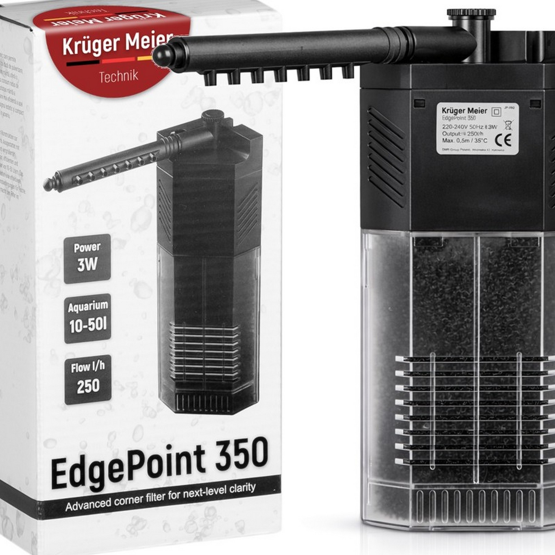 Внутрішній фільтр Kruger Meier EdgePiont 350 для акваріумів 10-50 літрів