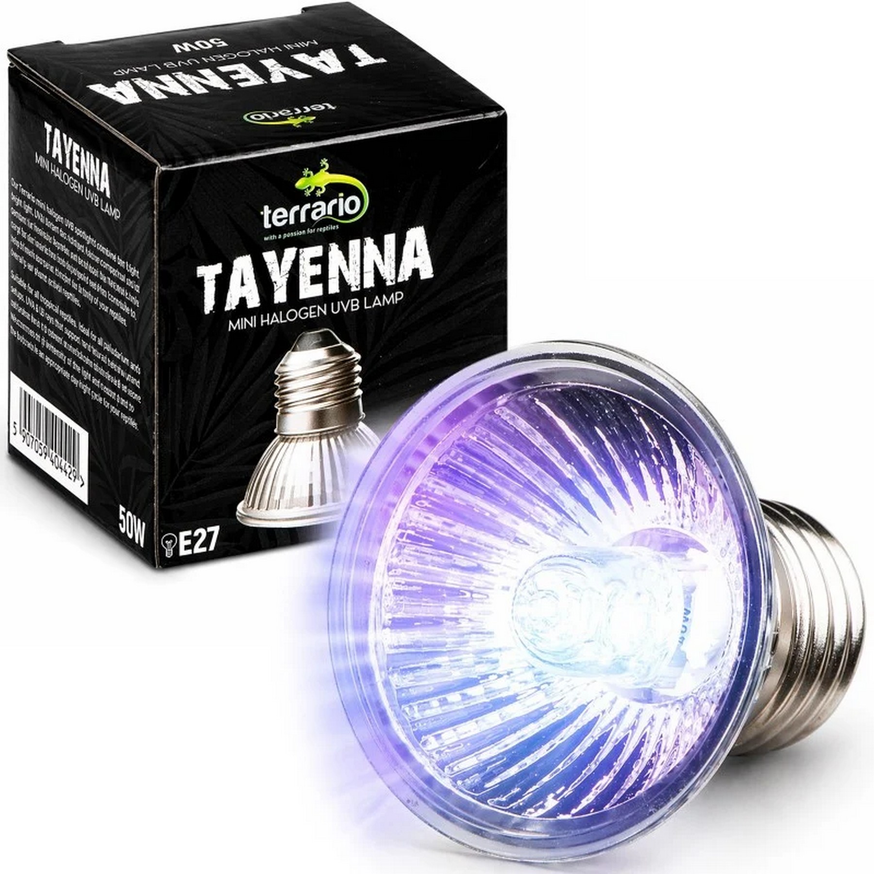 Лампа для тераріуму Terrario Tayenna 50W UVB 3.0 E27 для тропічних рептилій та амфібій