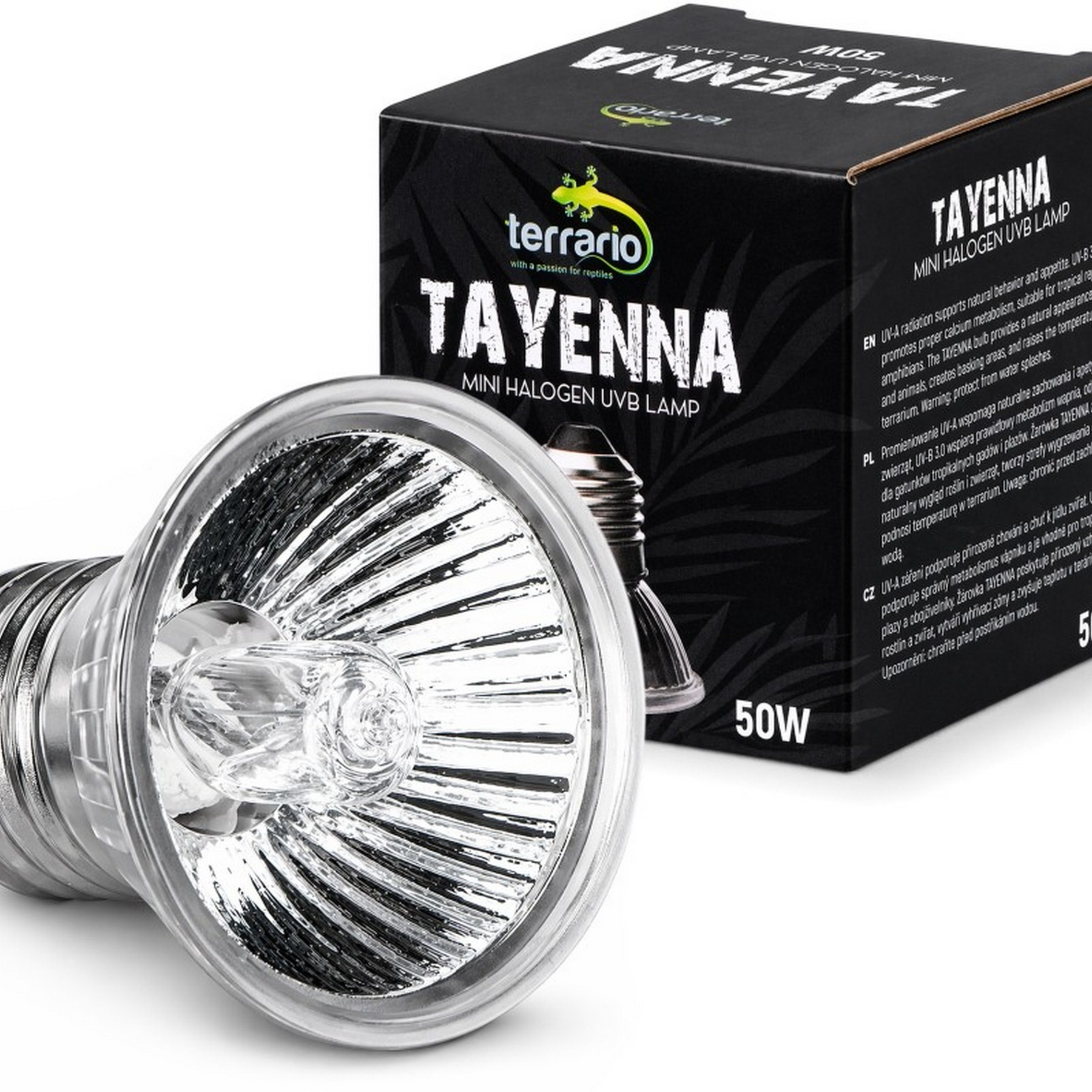 Лампа для тераріуму Terrario Tayenna 50W UVB 3.0 E27 для тропічних рептилій та амфібій