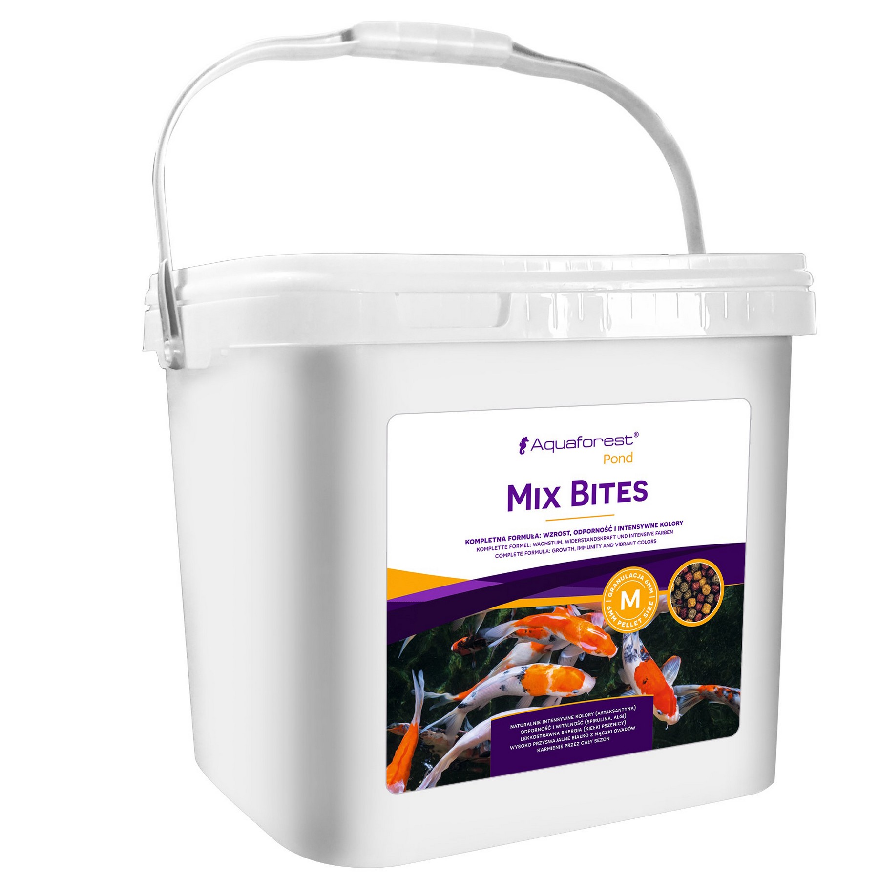 Корм для кої та ставкових риб 6мм Aquaforest Mix Bites M POND 2,25кг