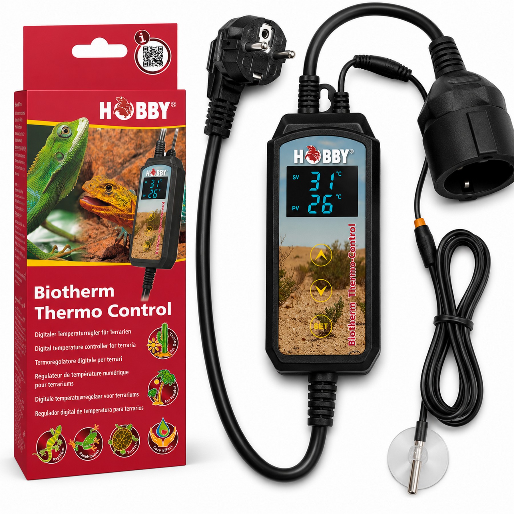 Терморегулятор для тераріуму та інкубатора Hobby Biotherm Thermo Control 300 Вт (10886)