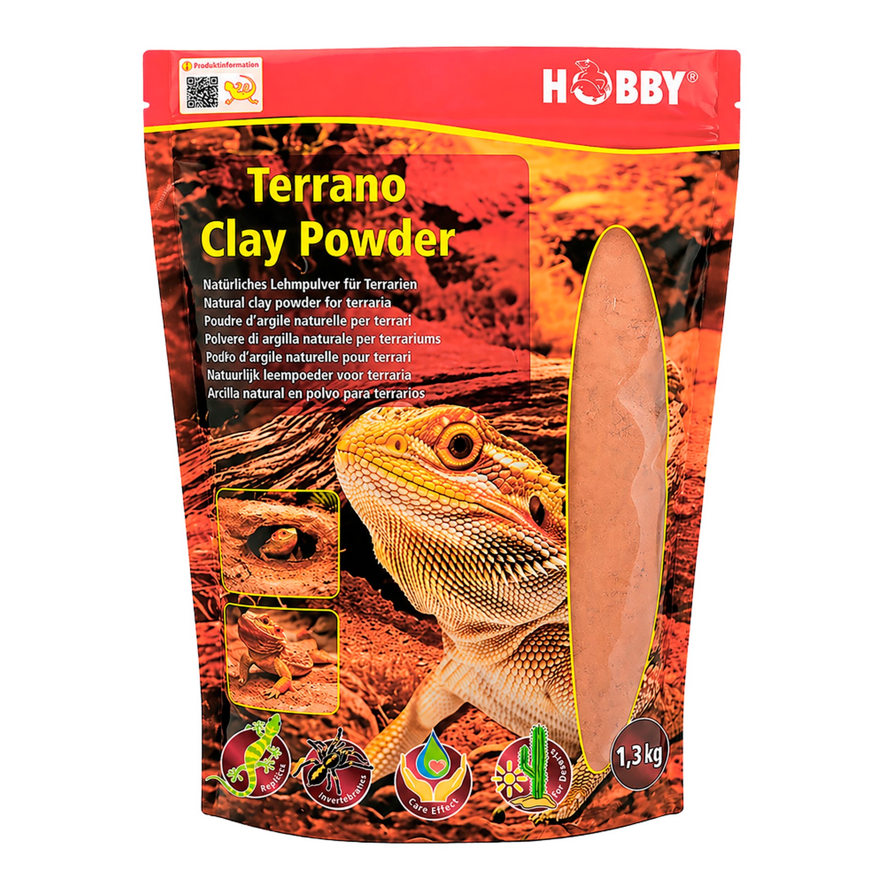 Глиняний порошок для тераріумного субстрату Hobby Terrano Clay Powder Red 1,3 кг (33210)