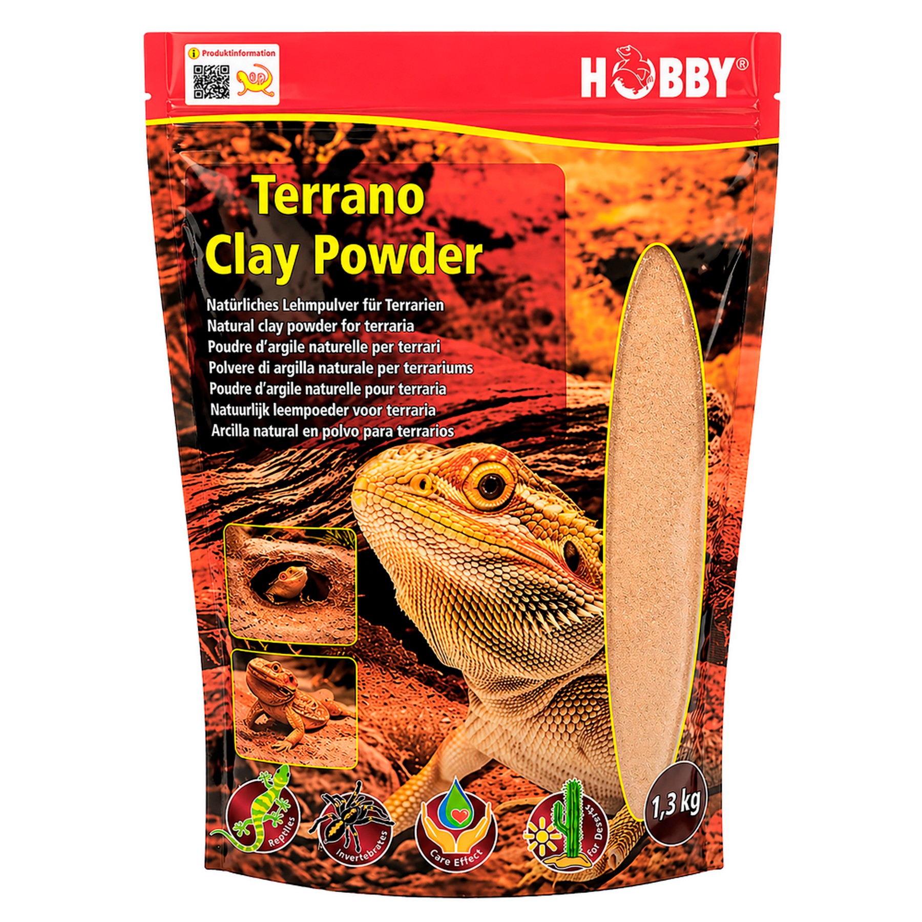 Глиняний порошок для тераріумного субстрату Hobby Terrano Clay Powder yellow 1,3 кг (33212)