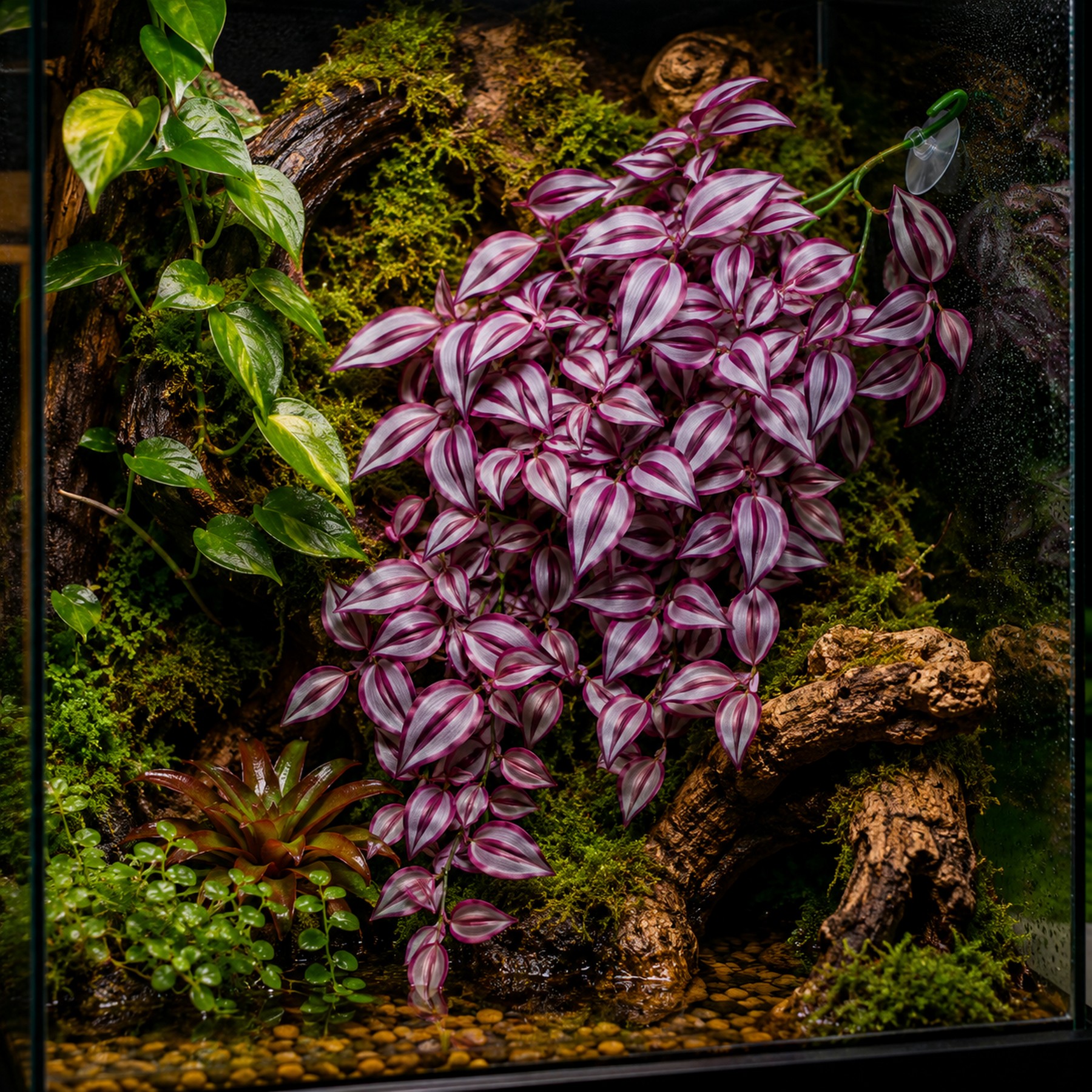 Штучна рослина Hobby Climber Purpurea 70 см (37726) для тераріуму, акватераріуму та палюдаріуму