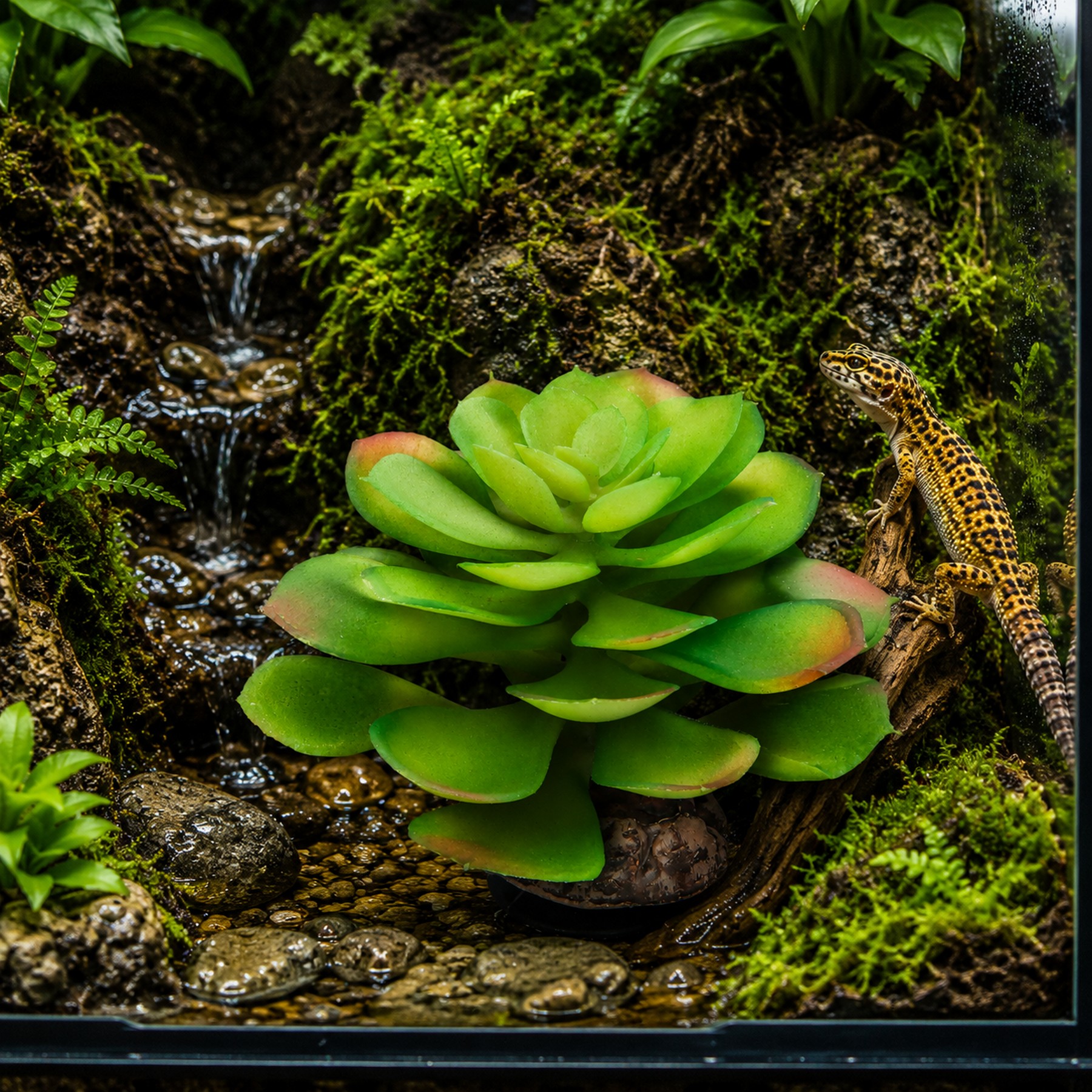 Штучна рослина Hobby Terra Succulent 4 17 см (37733) для тераріуму, акватераріуму та палюдаріуму