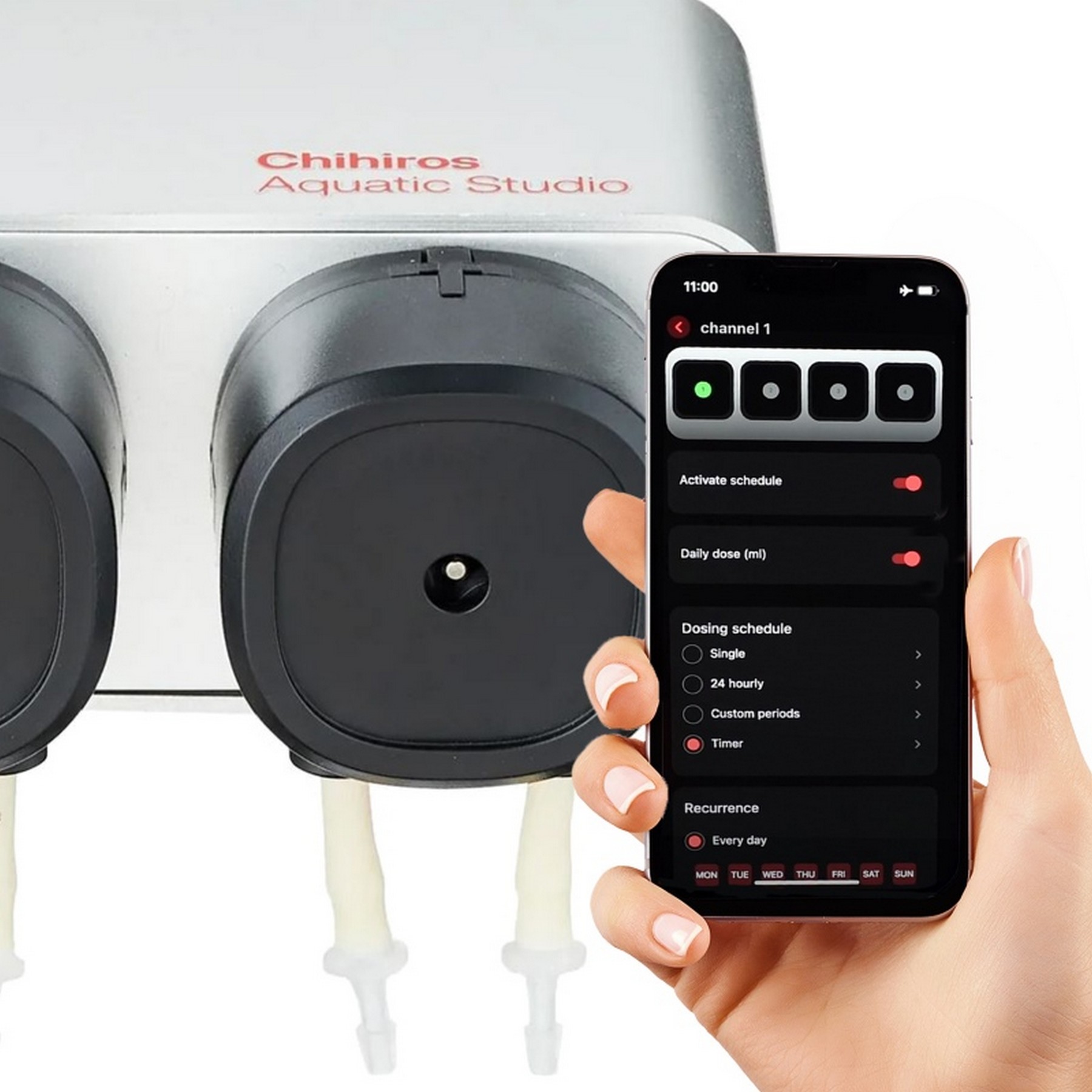 Дозатор добрив двоканальний Chihiros Dosing Pump Mate для акваріума з керуванням через додаток