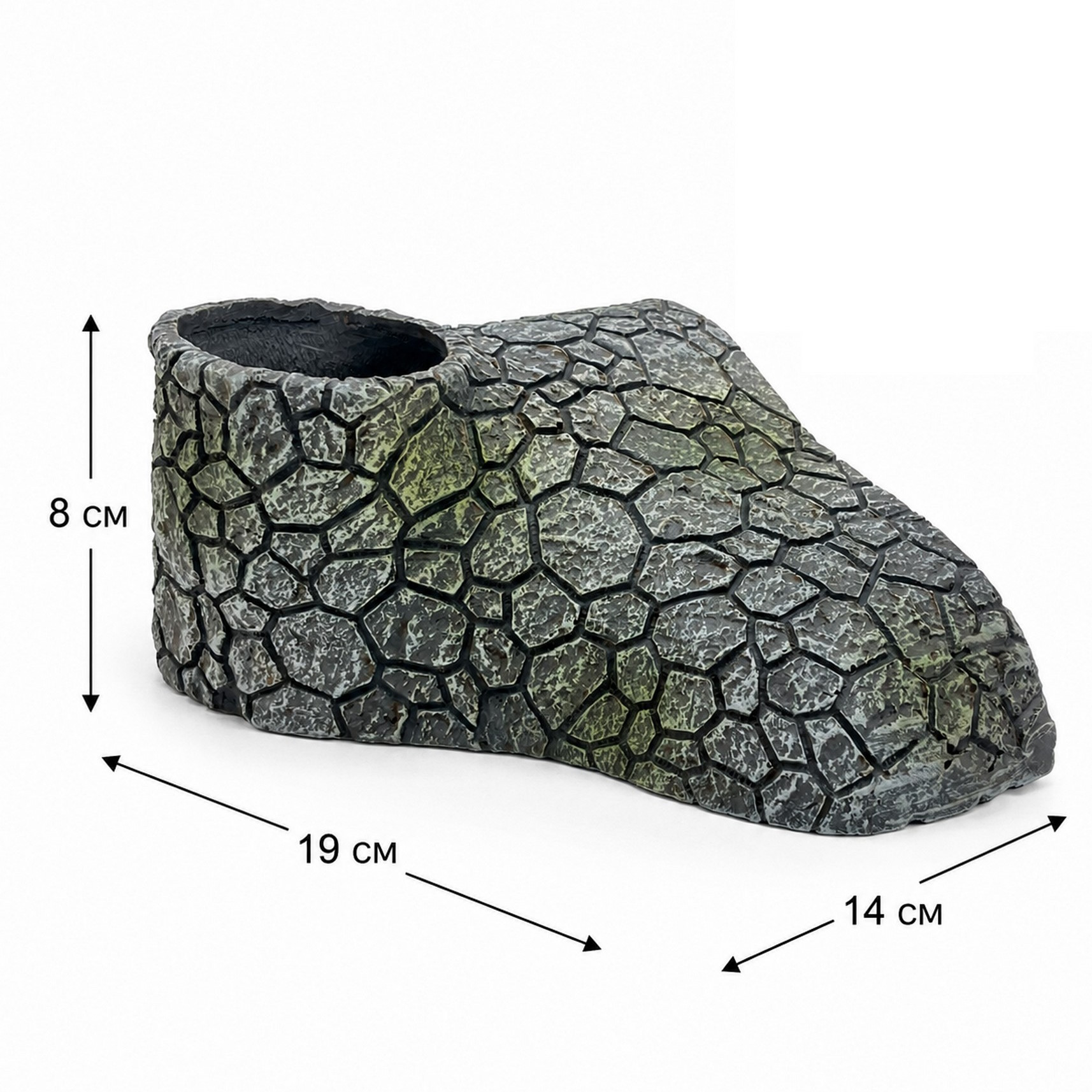 Декорація Hobby Cracked Rock Cave 2 19x14x8см для акваріума і тераріуму (41793)