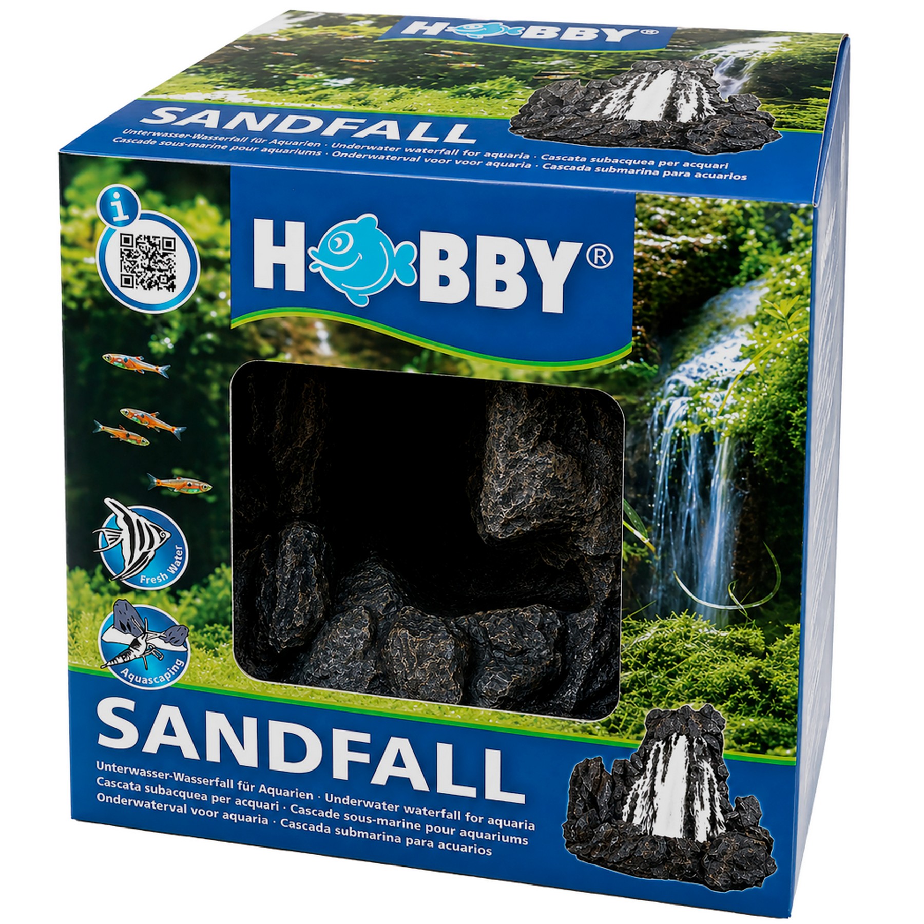 Декорація Hobby Sandfall 25,5×20×26,5 см - підводний піщаний водоспад для акваріума (41796)