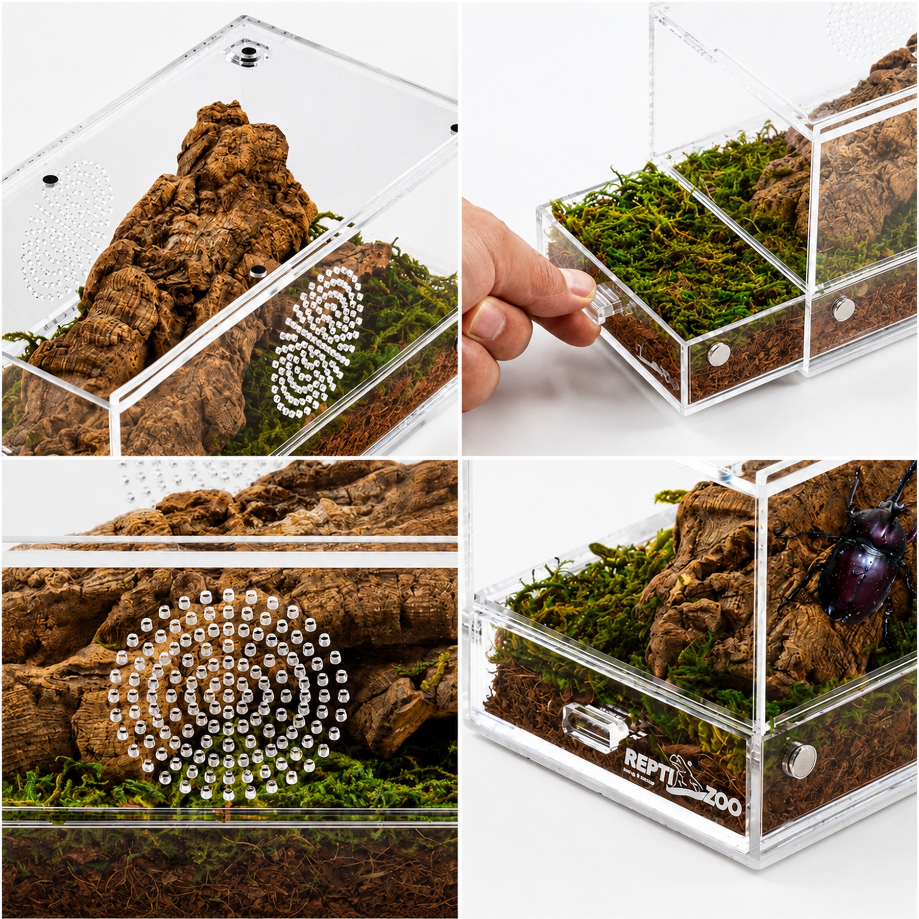 Тераріум акриловий Repti-Zoo Easy Clean Acrylic ACR47 20×10×10 см для комах, павуків