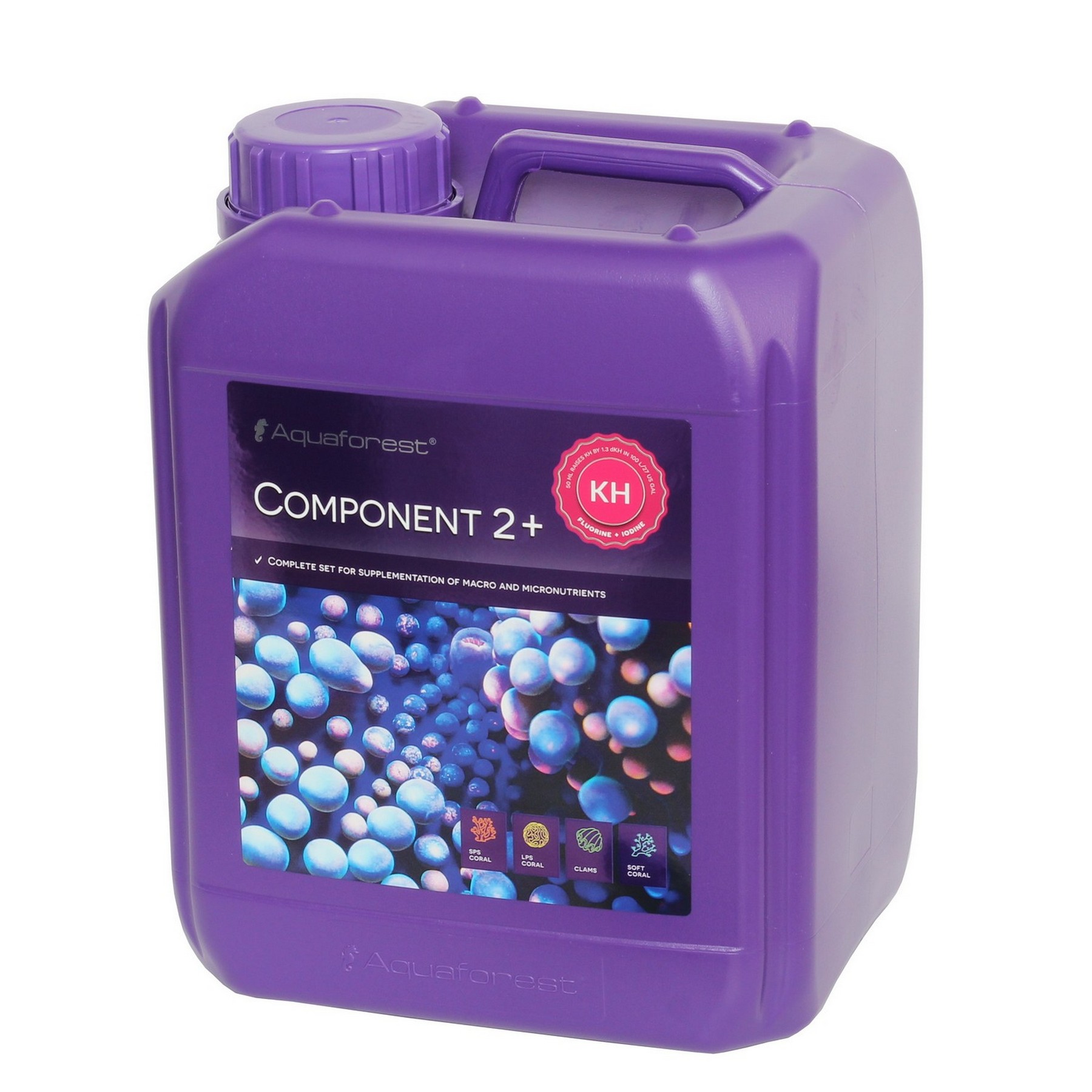 KH, фтор і йод Aquaforest Component 2+ 5л. метод Баллінга