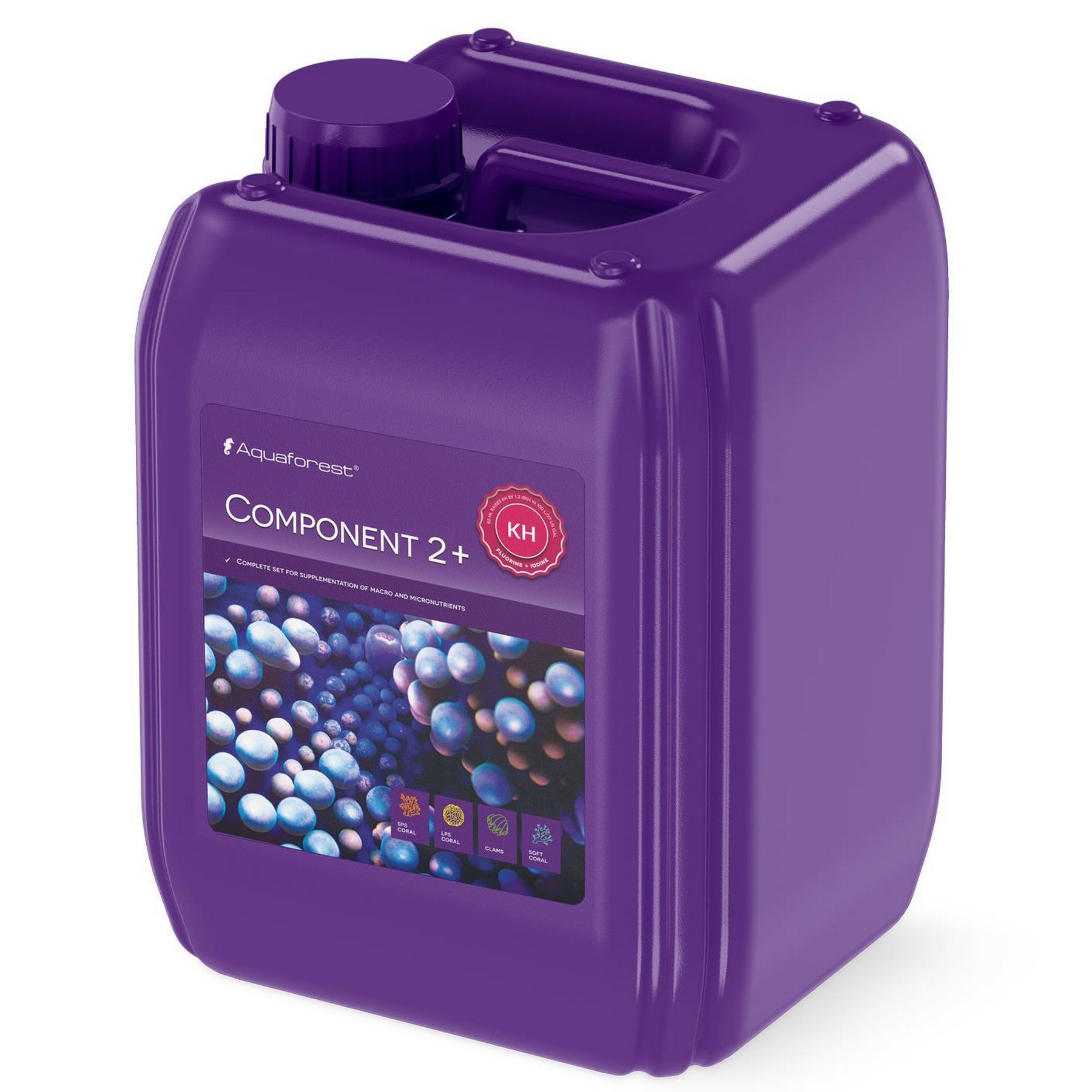 KH, фтор і йод Aquaforest Component 2+ 5л. метод Баллінга
