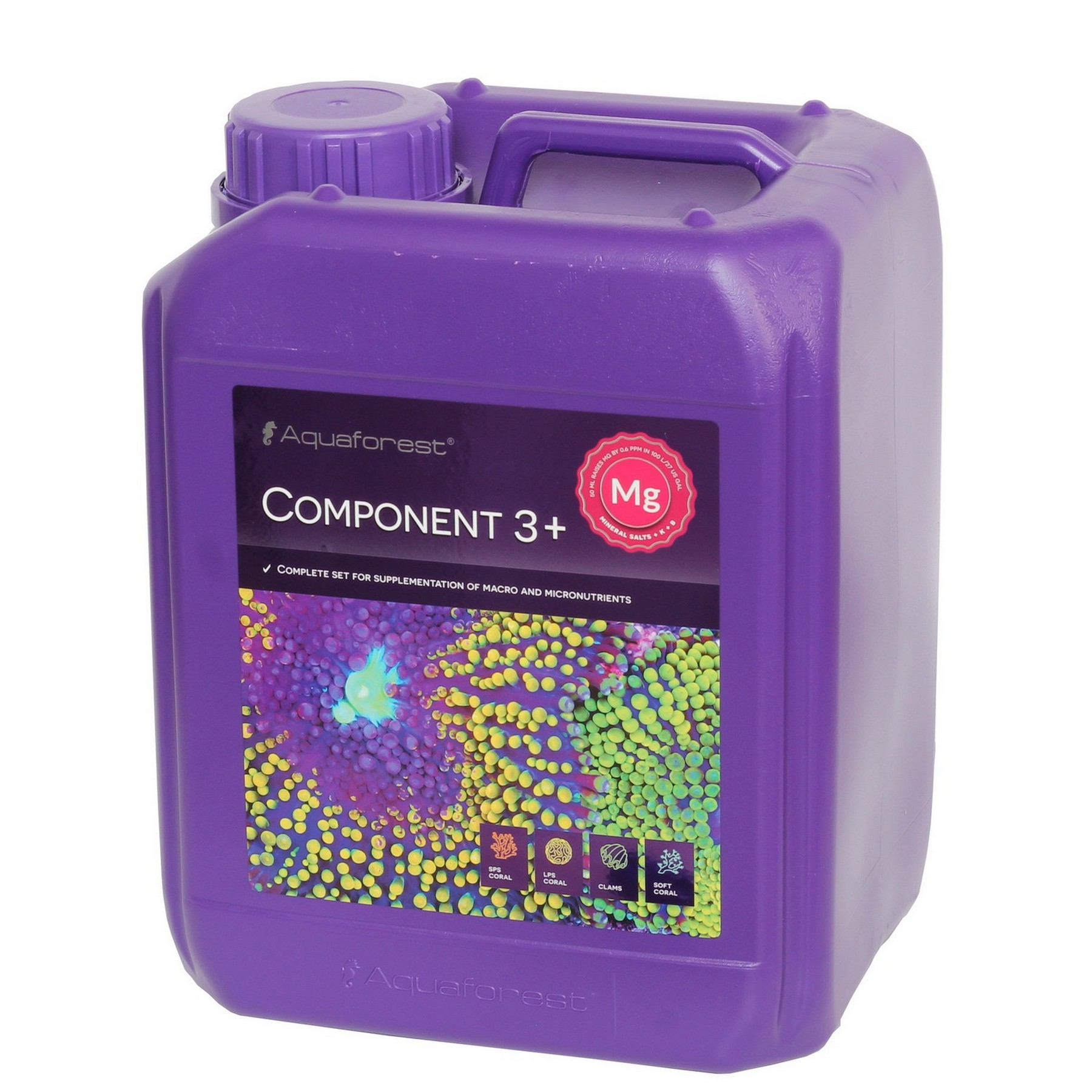 Магній та Reef Mineral Salt  Aquaforest Component 3+ 5л. метод Баллінга