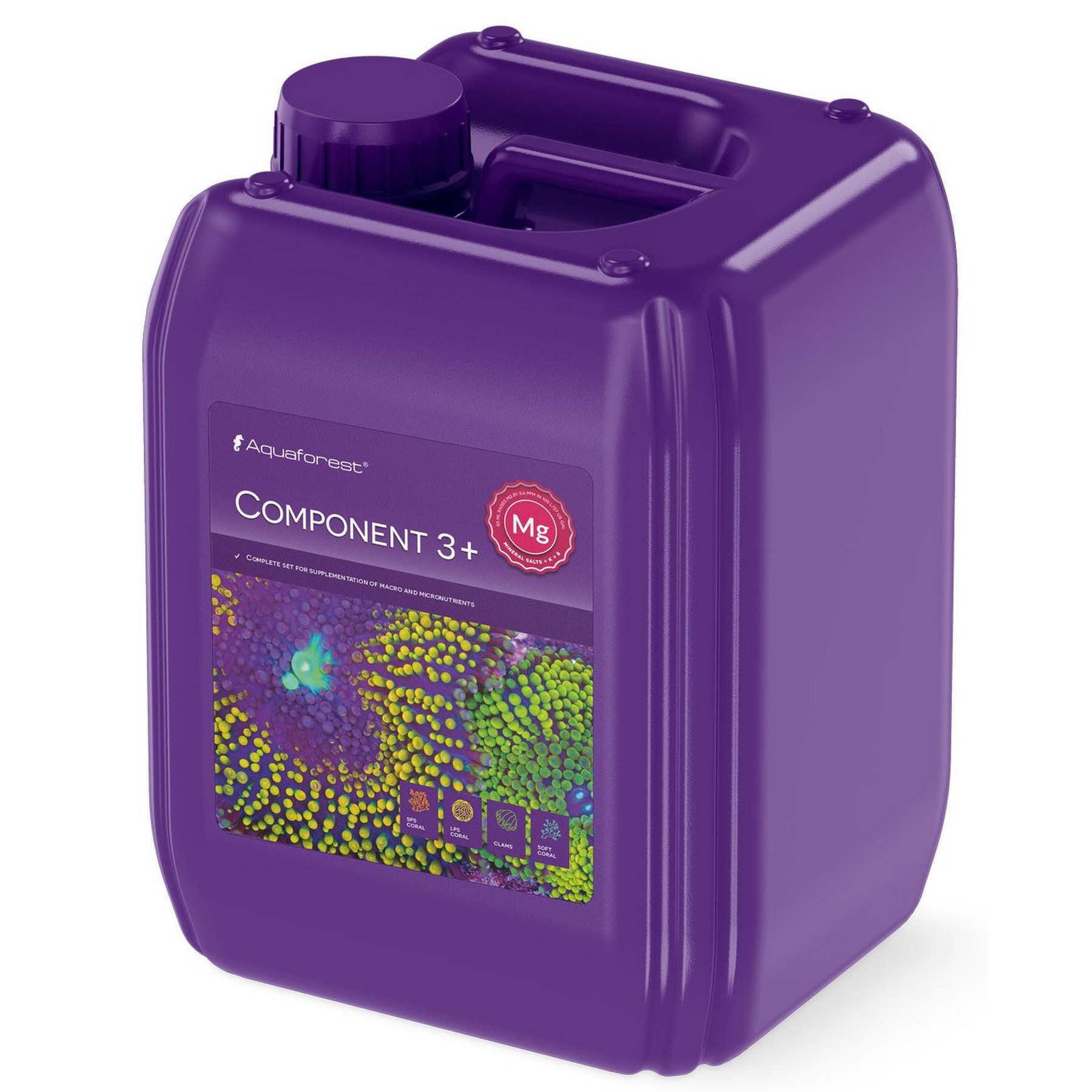 Магній та Reef Mineral Salt  Aquaforest Component 3+ 5л. метод Баллінга