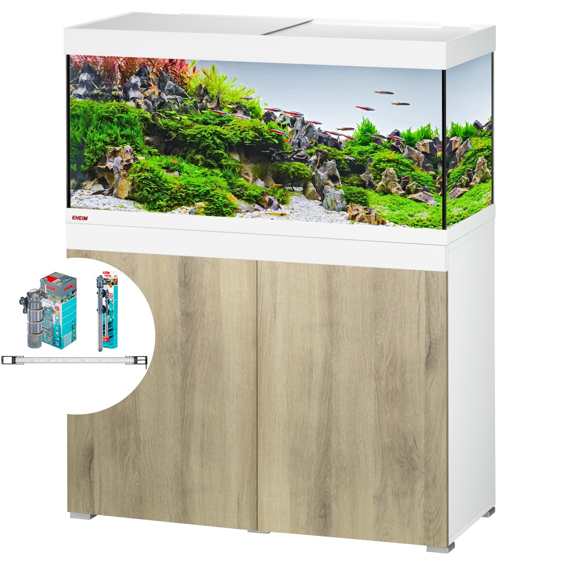 Акваріумний комплект Eheim vivaline LED 180 1x13.4W (LED) arctic/wood з тумбою (0613044)
