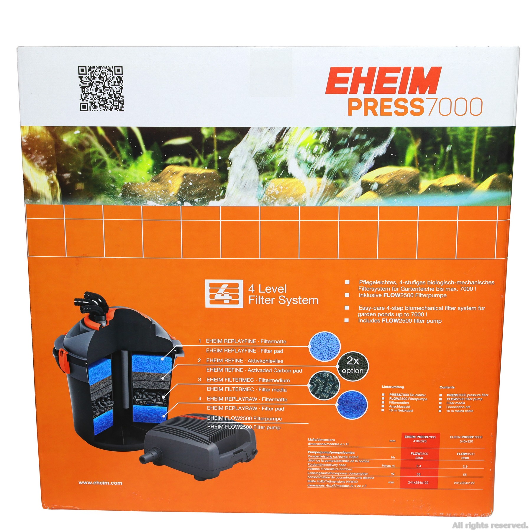 Фільтр ставковий, напірний Eheim PRESS7000 (5210020)