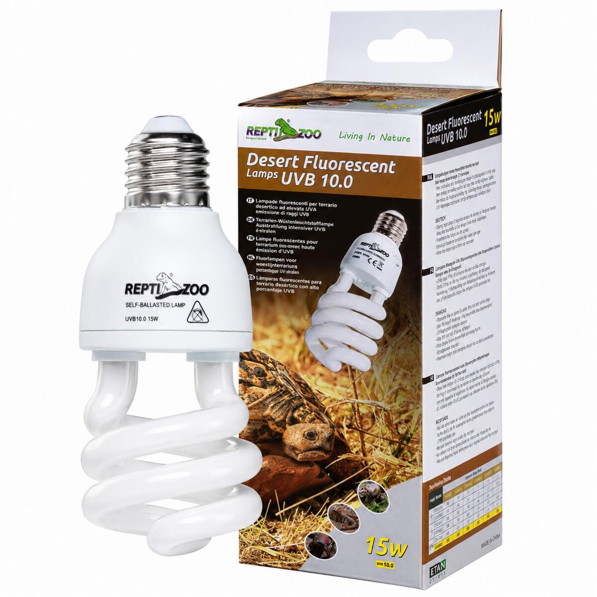 Люминесцентная лампа Repti-Zoo Desert Lamp 10.0 UVB 15W для пустынных и тропических рептилий (CT1015)